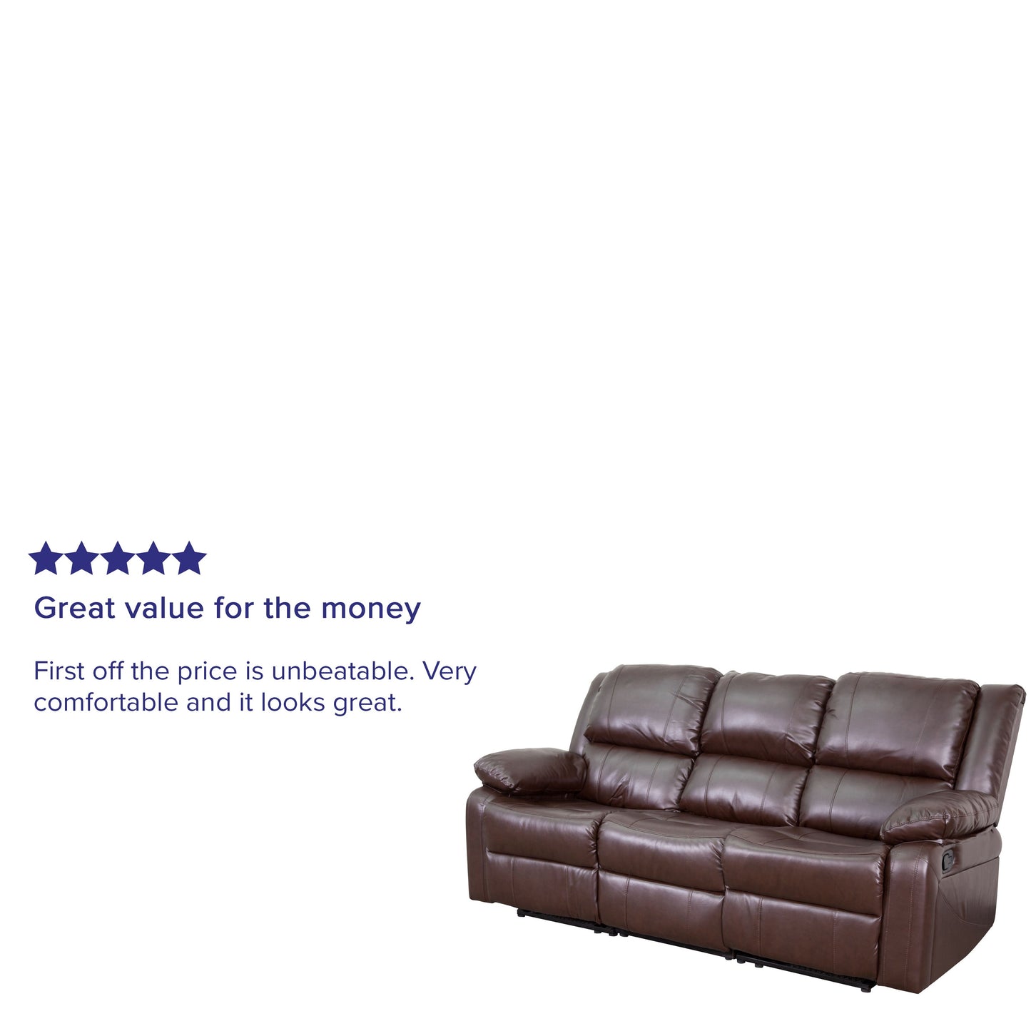 Brown Leather Recliner Sofa BT-70597-SOF-BN-GG