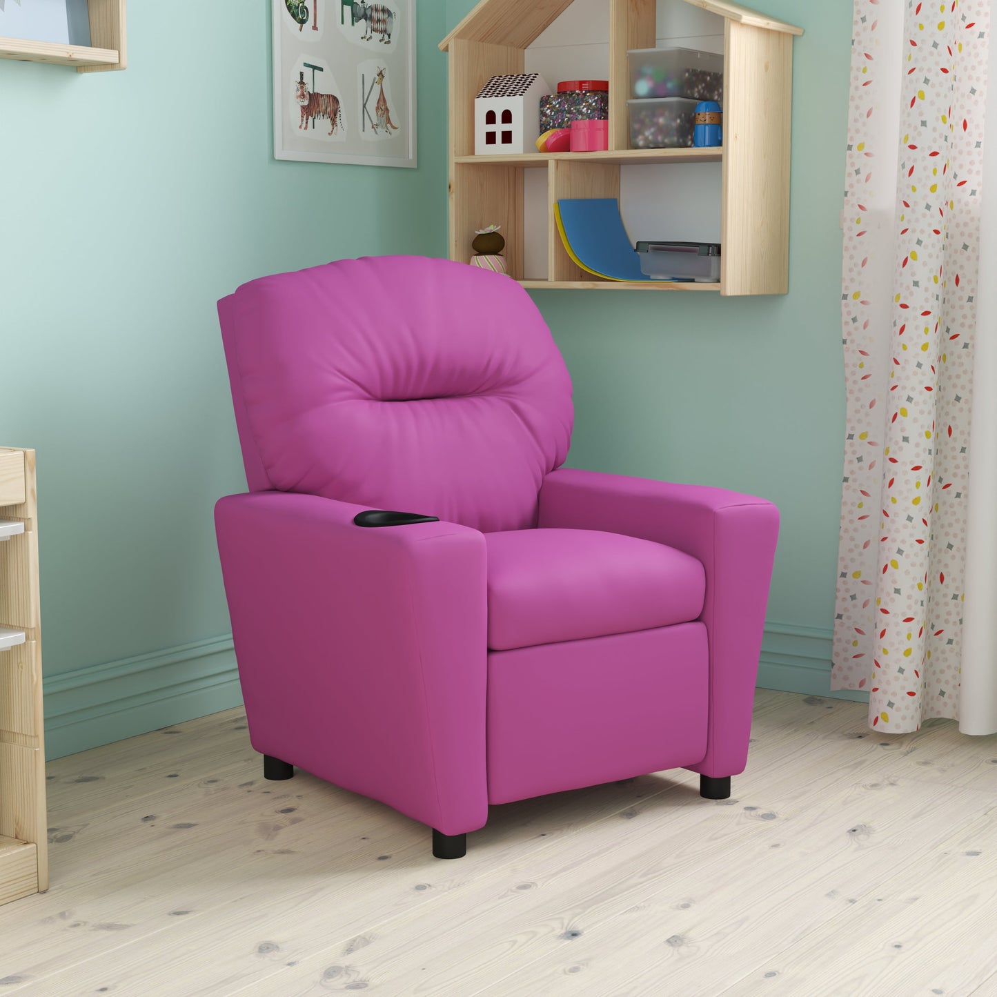 Hot Pink Vinyl Kids Recliner BT-7950-KID-HOT-PINK-GG