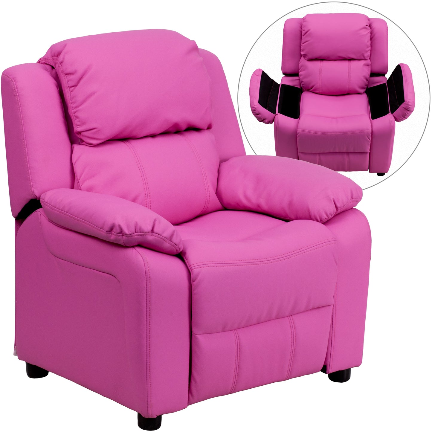 Hot Pink Vinyl Kids Recliner BT-7985-KID-HOT-PINK-GG