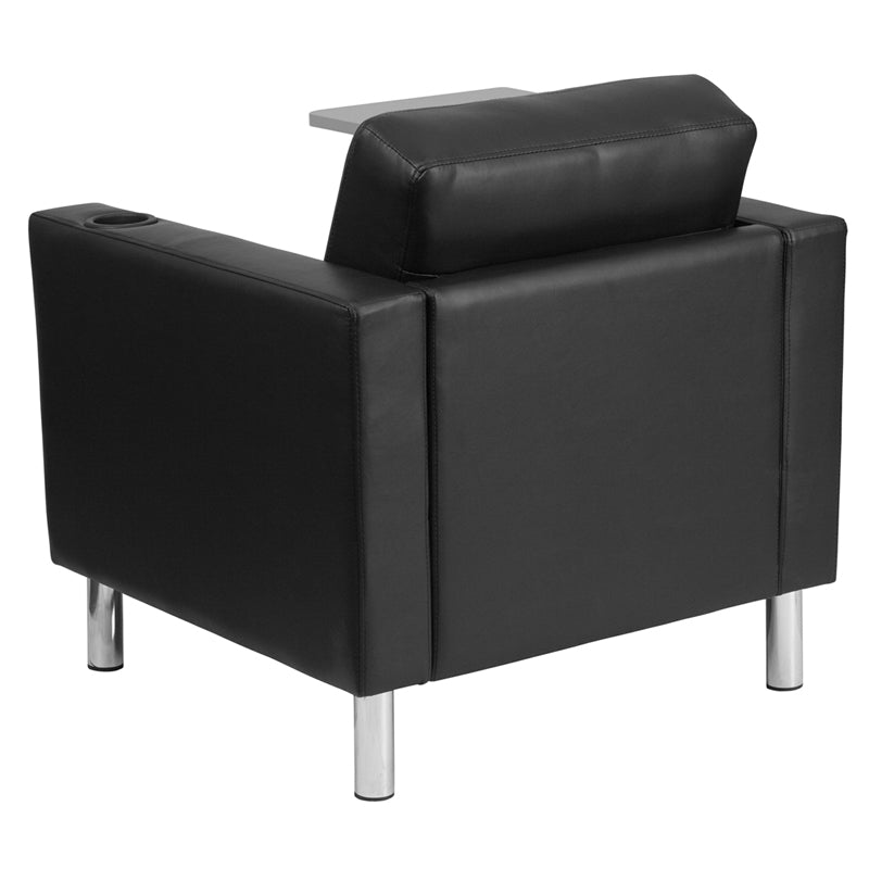 Black Leather Tablet Chair BT-8219-BK-GG