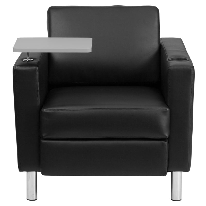 Black Leather Tablet Chair BT-8219-BK-GG