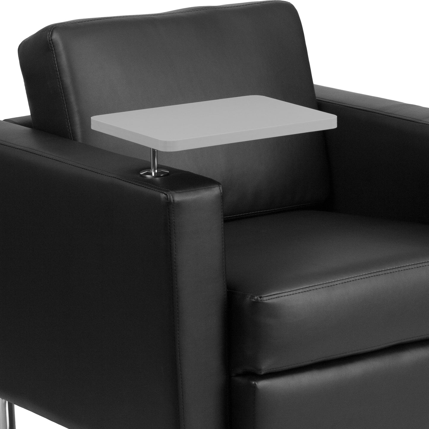 Black Leather Tablet Chair BT-8219-BK-GG