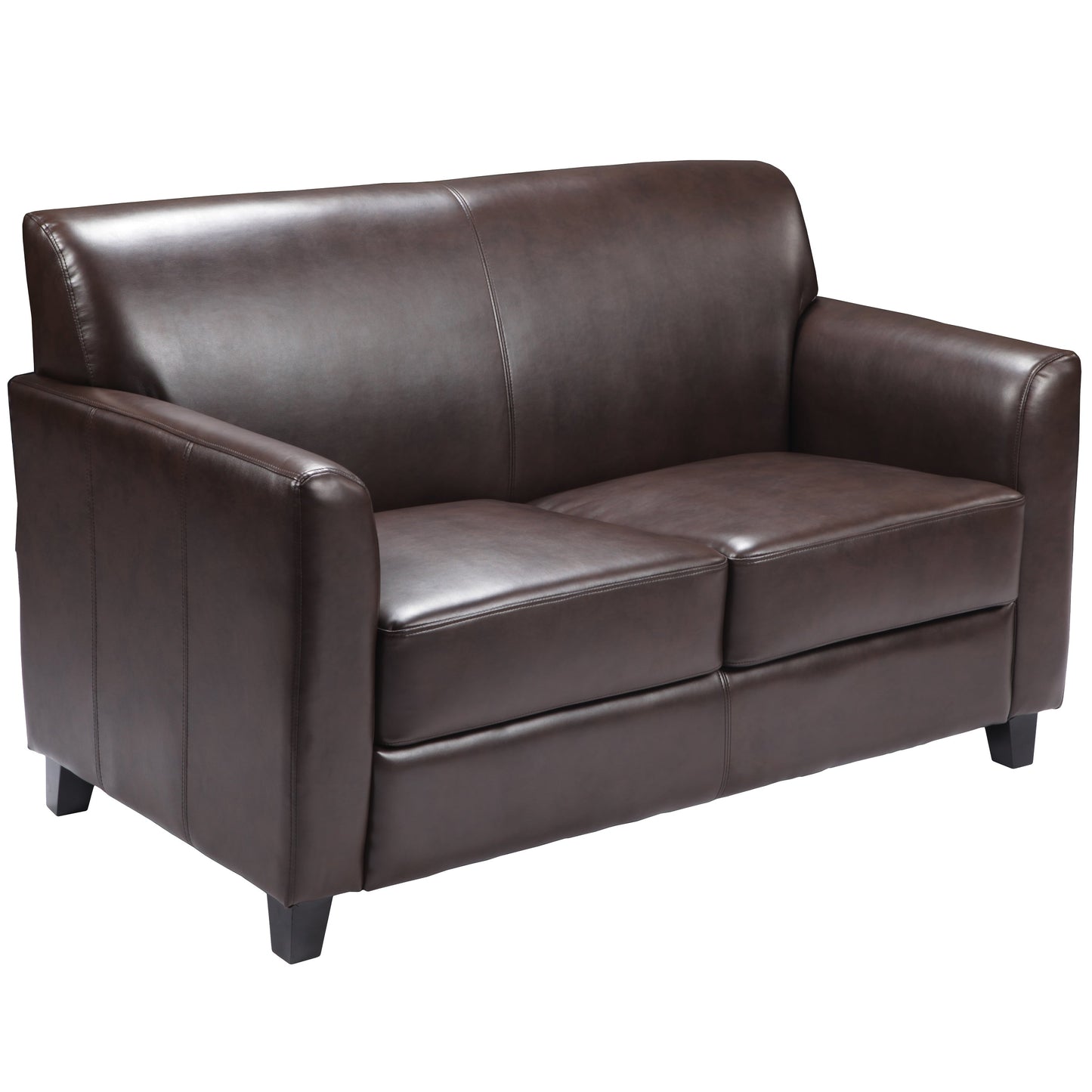 Brown Leather Loveseat BT-827-2-BN-GG