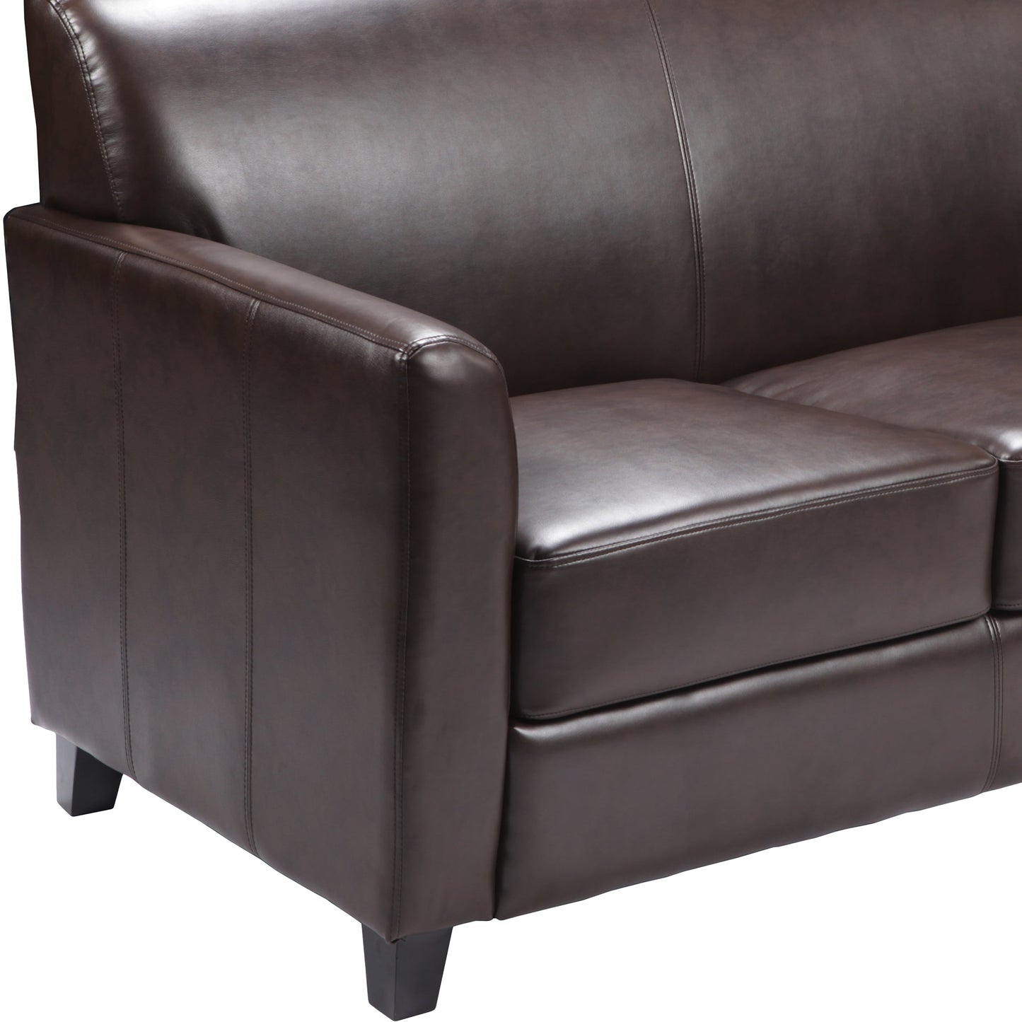 Brown Leather Loveseat BT-827-2-BN-GG