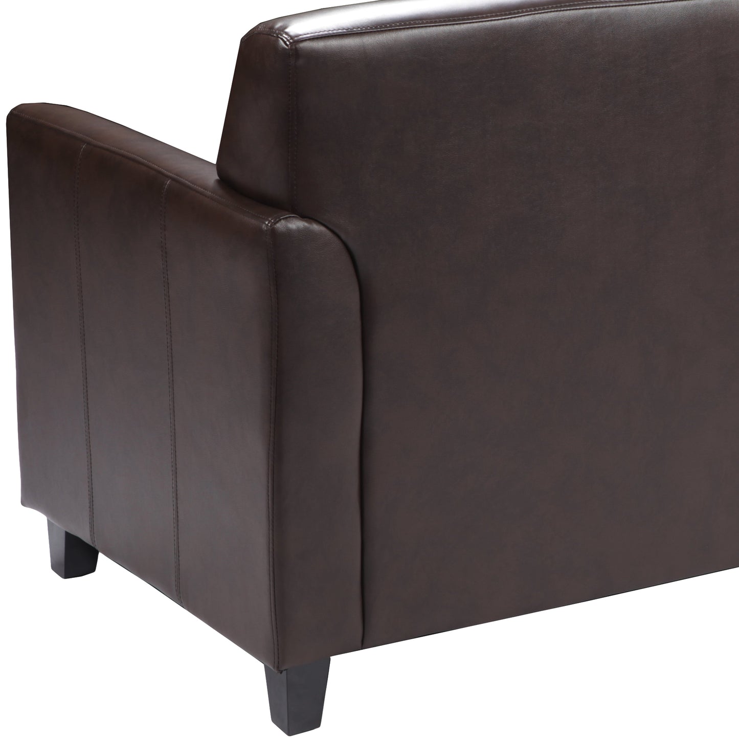 Brown Leather Loveseat BT-827-2-BN-GG