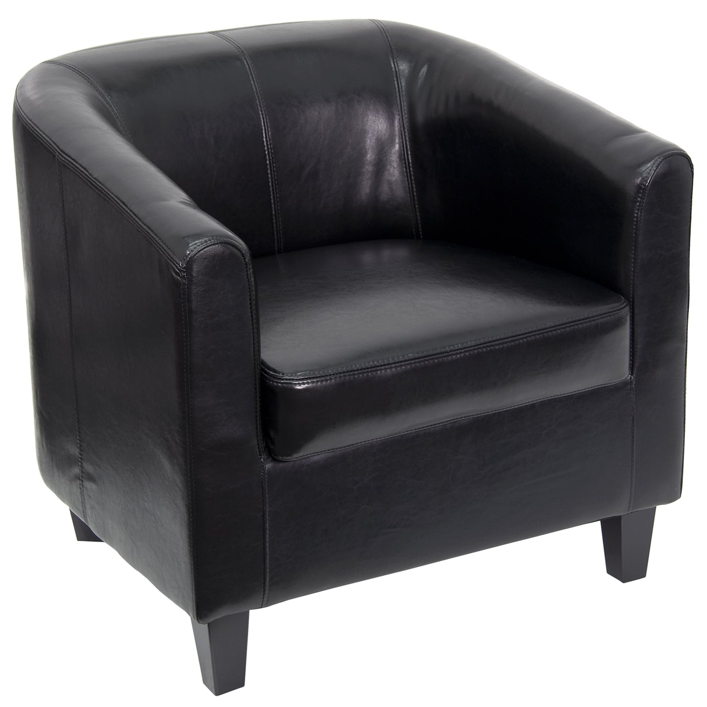 Black Leather Guest Chair BT-873-BK-GG