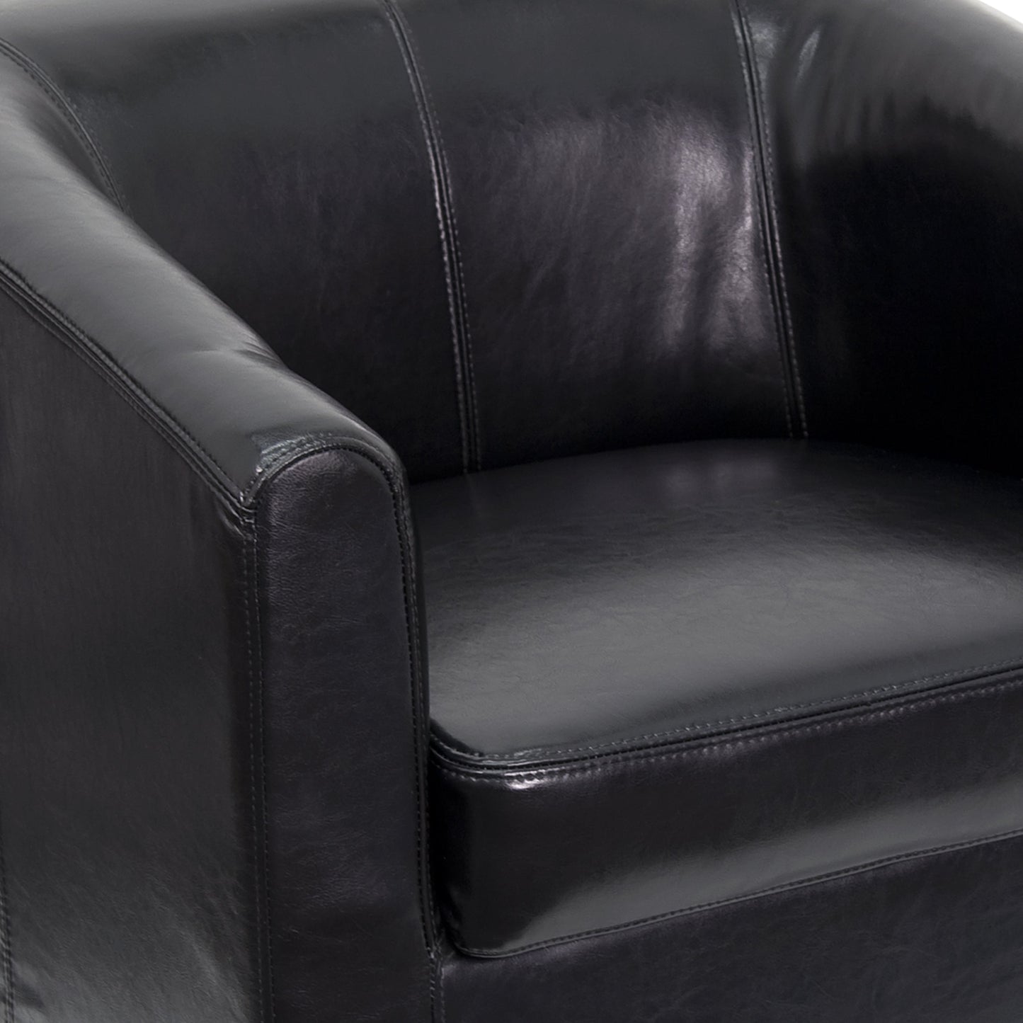 Black Leather Guest Chair BT-873-BK-GG