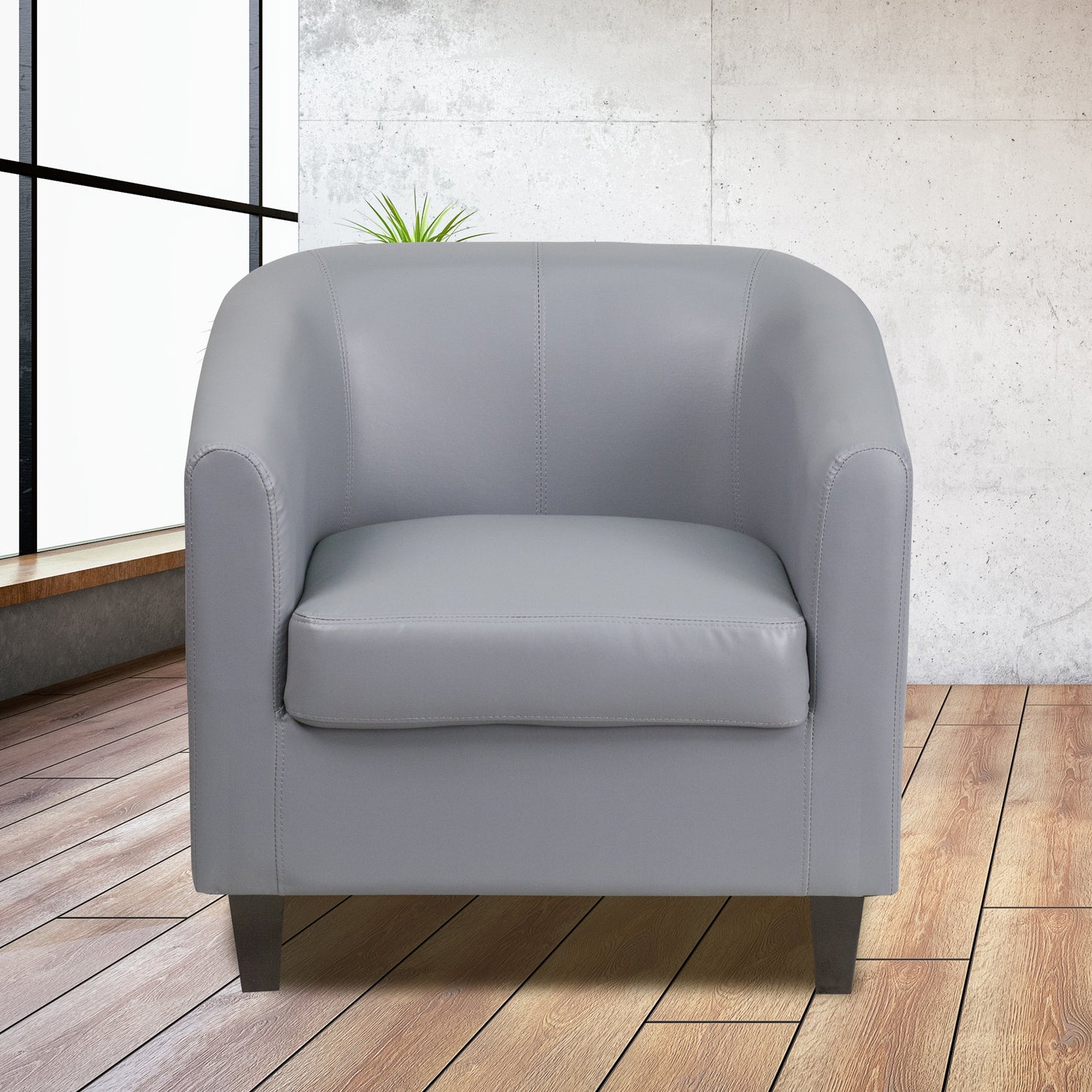 Gray Leather Guest Chair BT-873-GY-GG