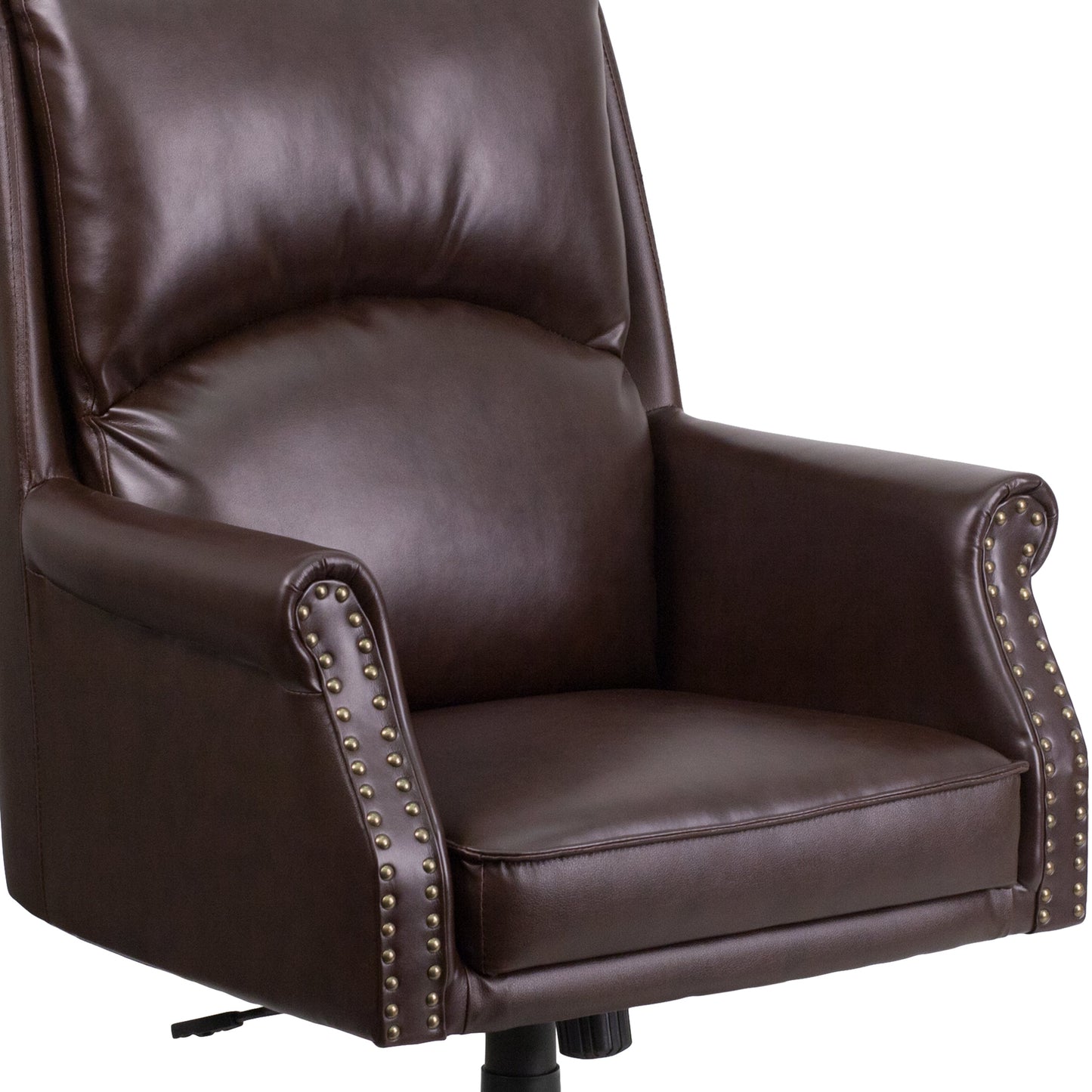 Brown High Back Leather Chair BT-9025H-2-BN-GG