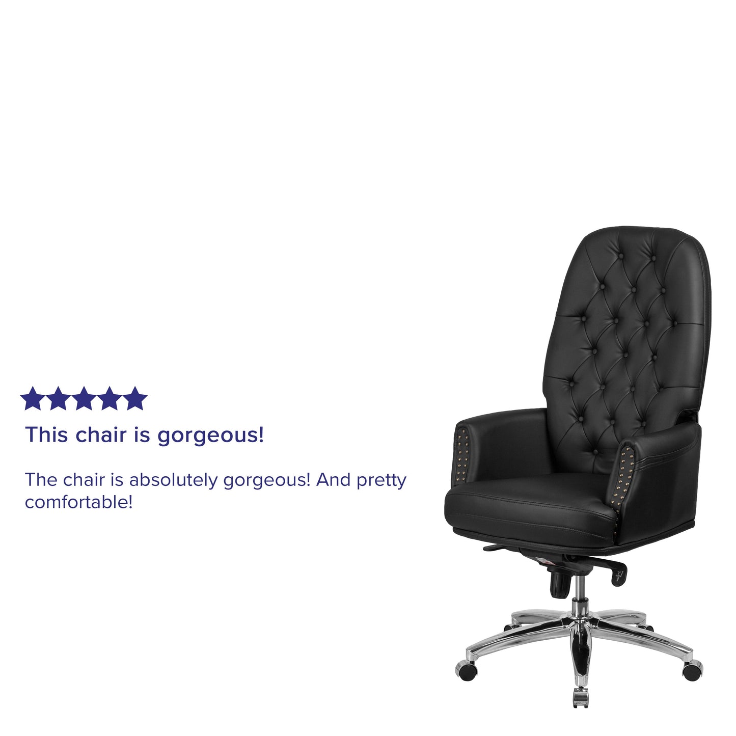 Black High Back Leather Chair BT-90269H-BK-GG