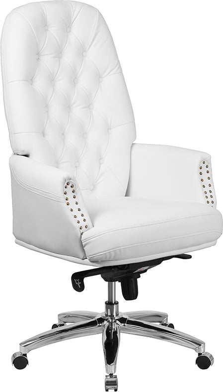 White High Back Leather Chair BT-90269H-WH-GG