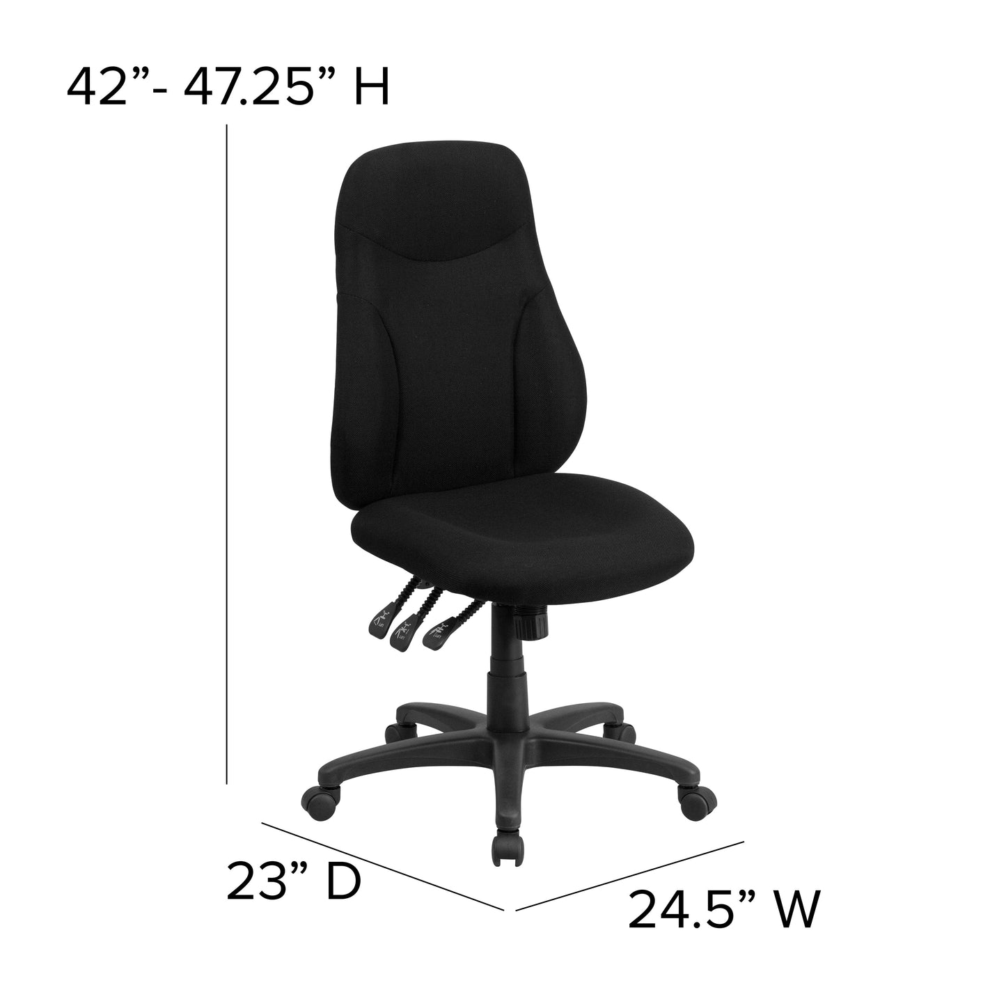 Black High Back Task Chair BT-90297H-GG