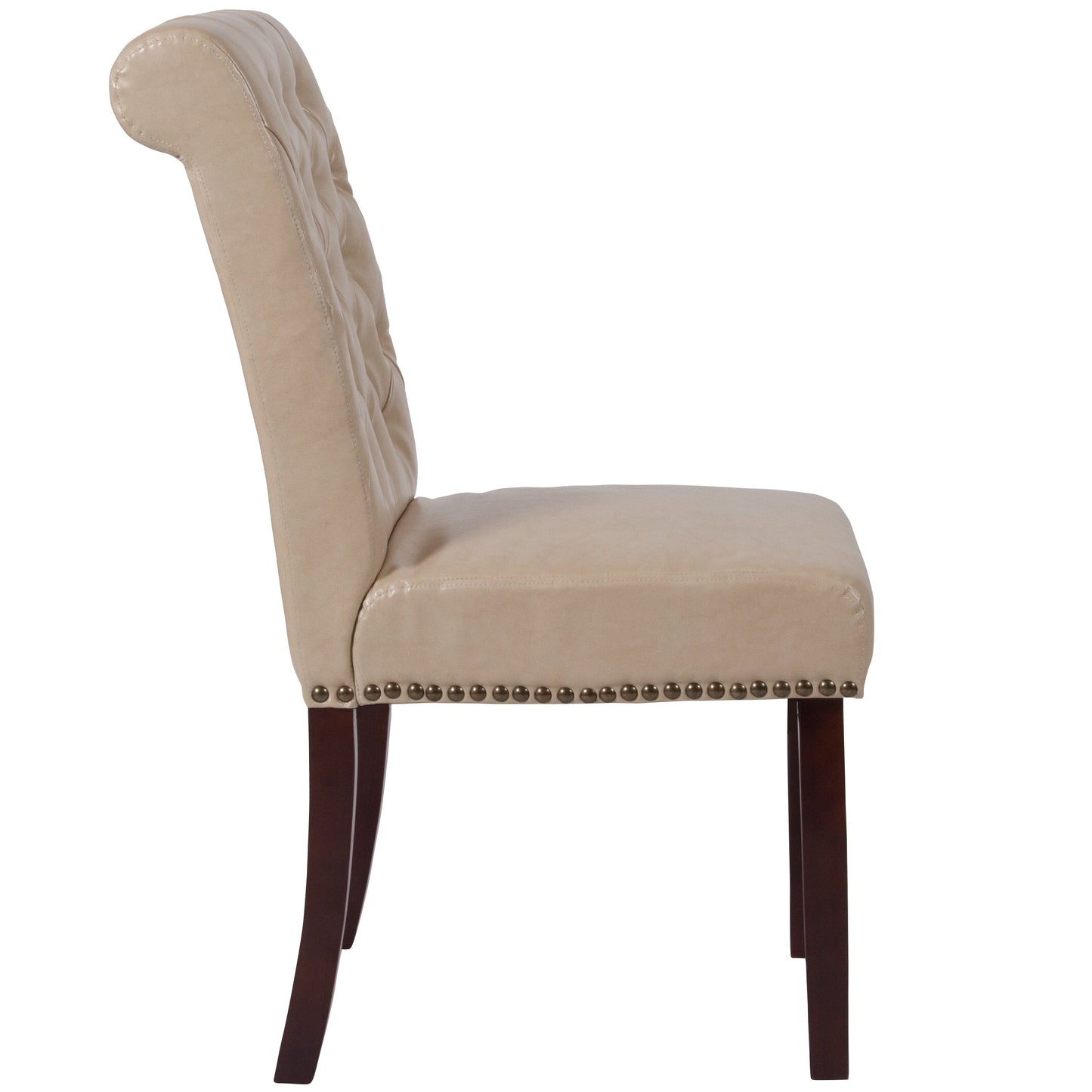 Beige Leather Parsons Chair BT-P-BG-LEA-GG