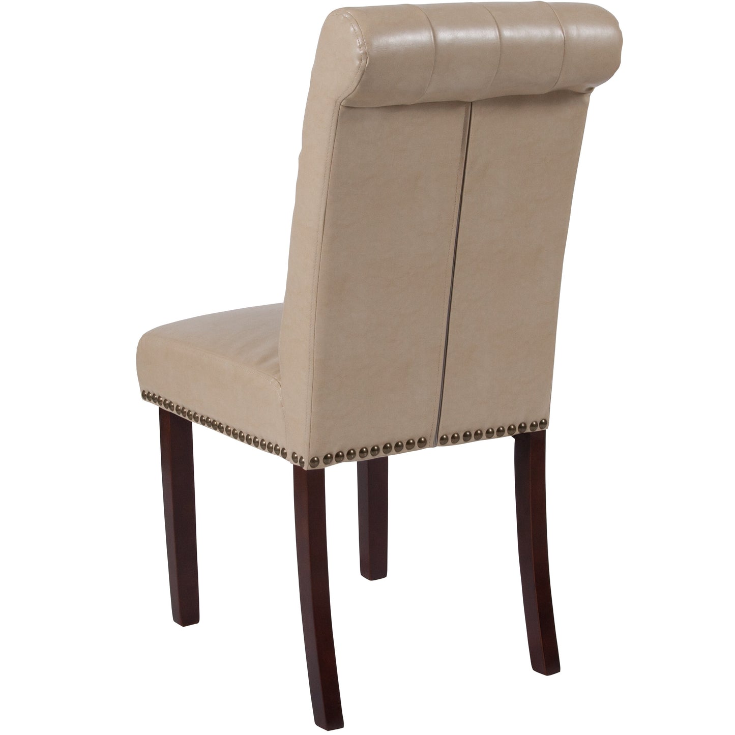 Beige Leather Parsons Chair BT-P-BG-LEA-GG