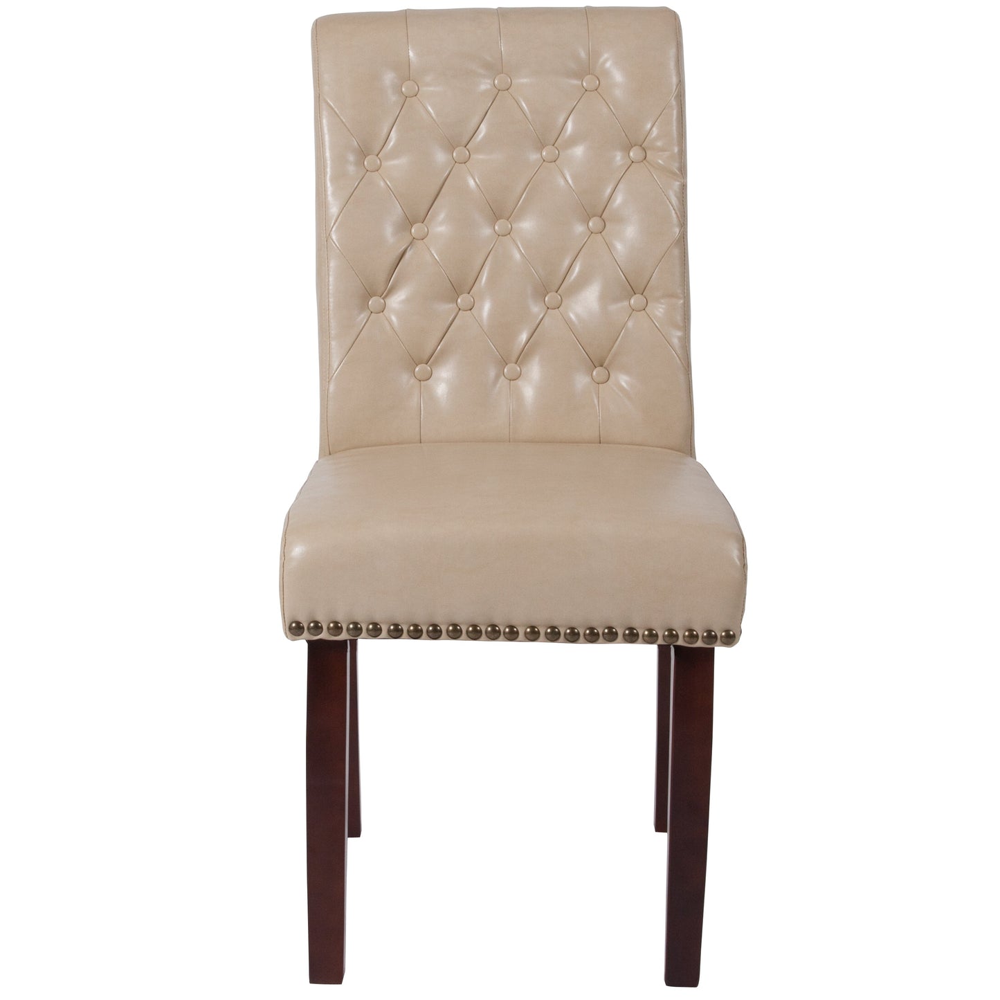 Beige Leather Parsons Chair BT-P-BG-LEA-GG