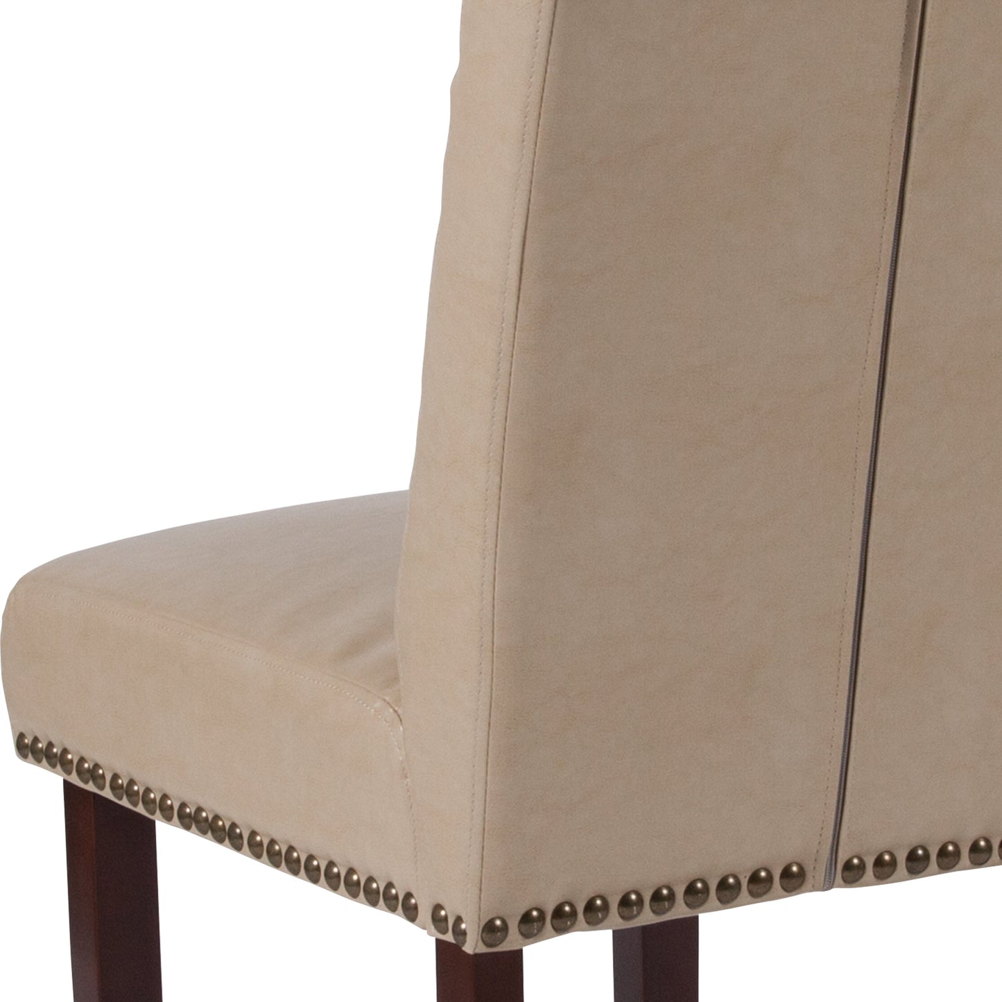 Beige Leather Parsons Chair BT-P-BG-LEA-GG