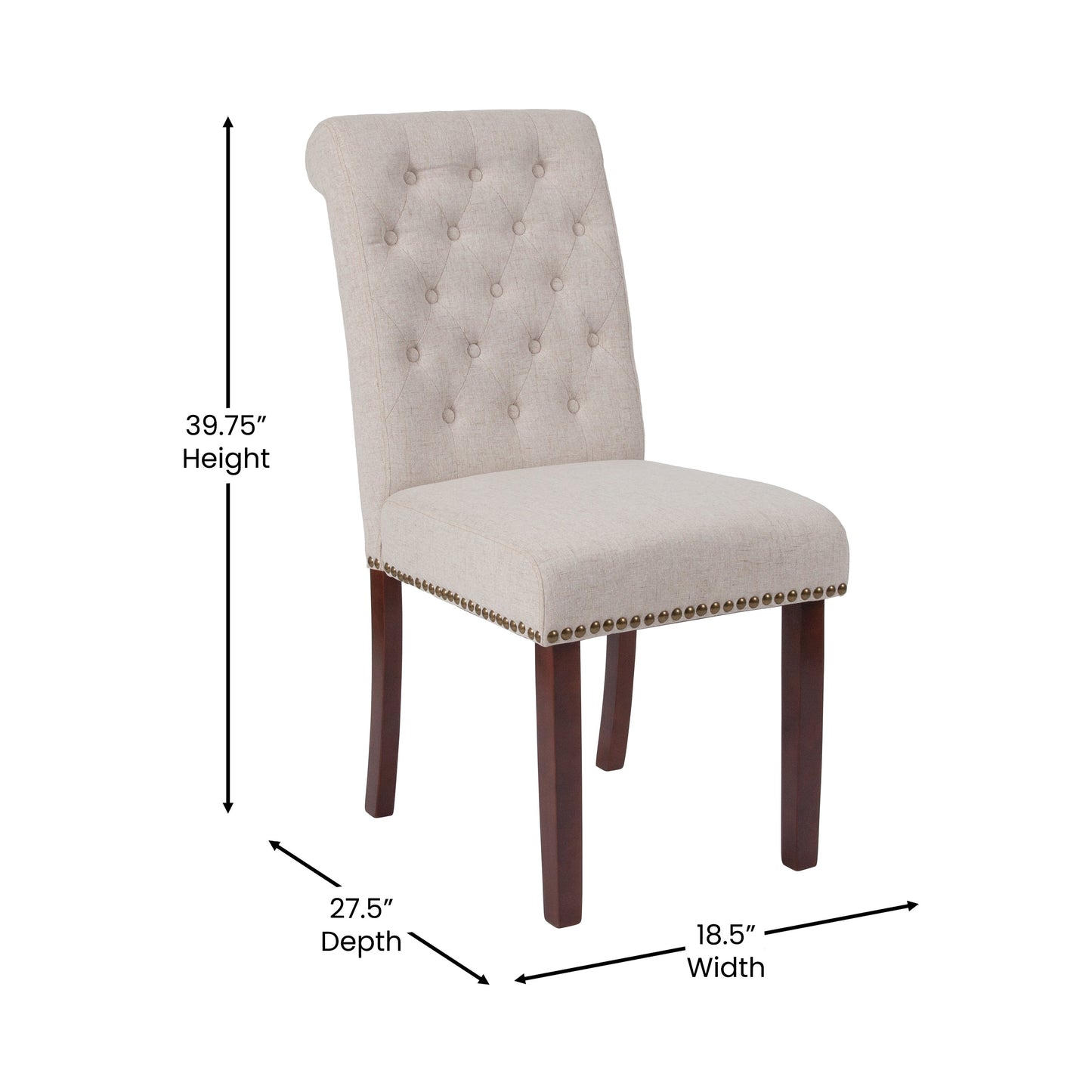 Beige Fabric Parsons Chair BT-P-BGE-FAB-GG