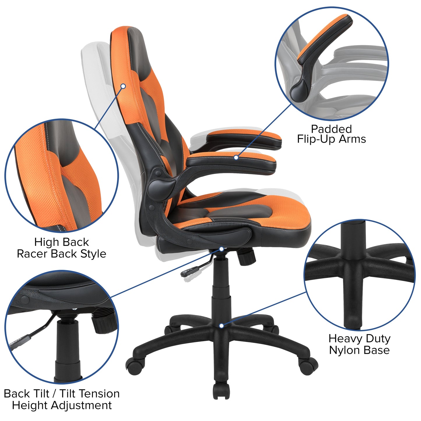 Orange Racing Gaming Chair CH-00095-OR-GG