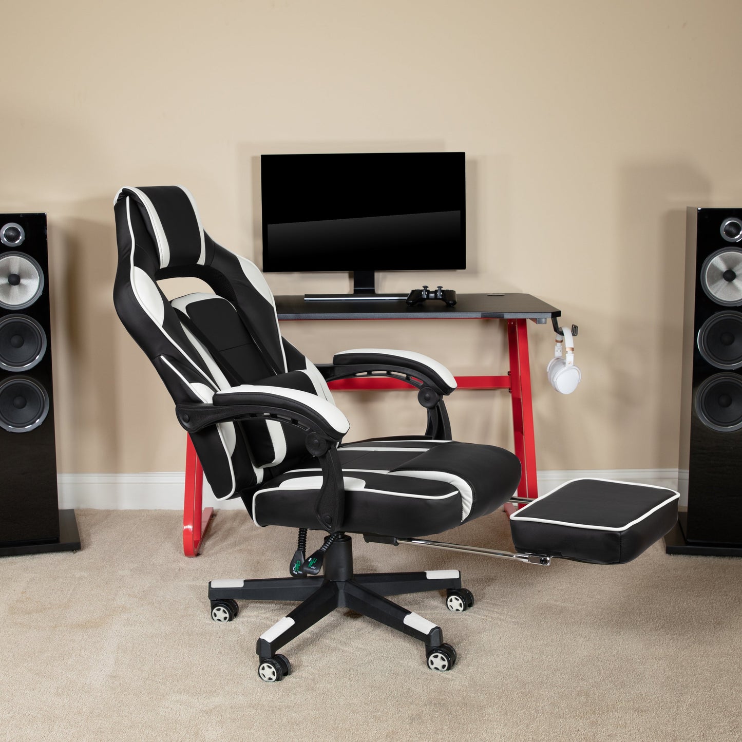 White Reclining Gaming Chair CH-00288-WH-GG