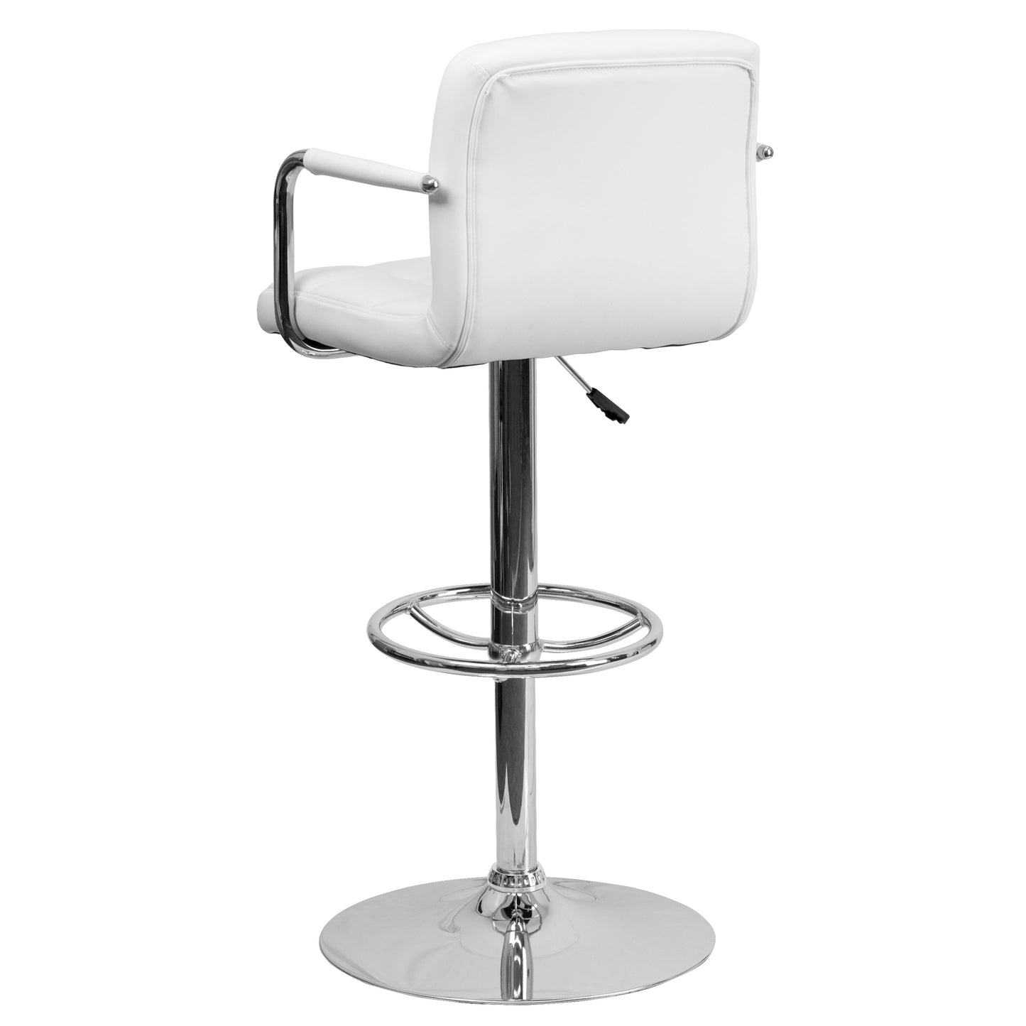 White Quilted Vinyl Barstool CH-102029-WH-GG