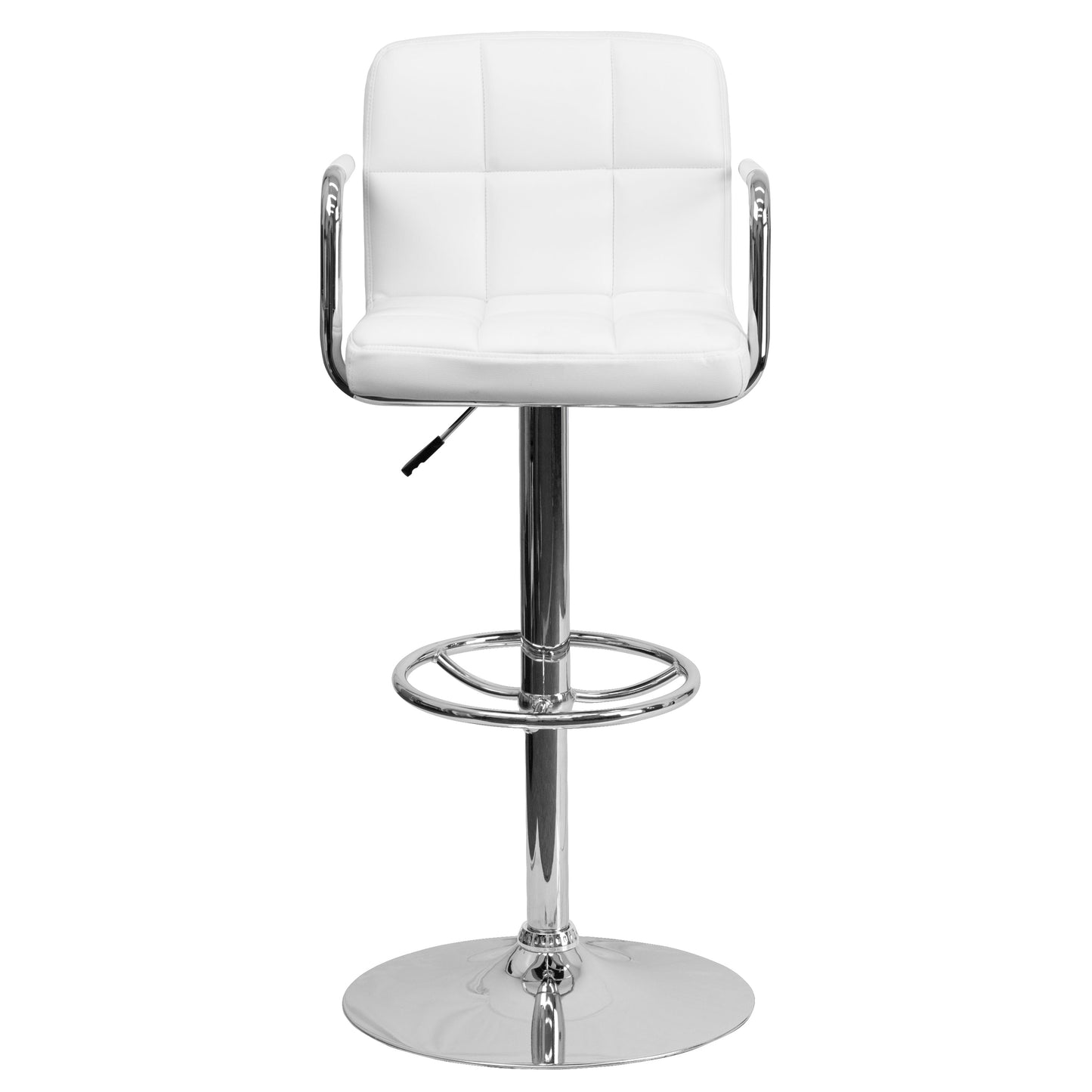 White Quilted Vinyl Barstool CH-102029-WH-GG