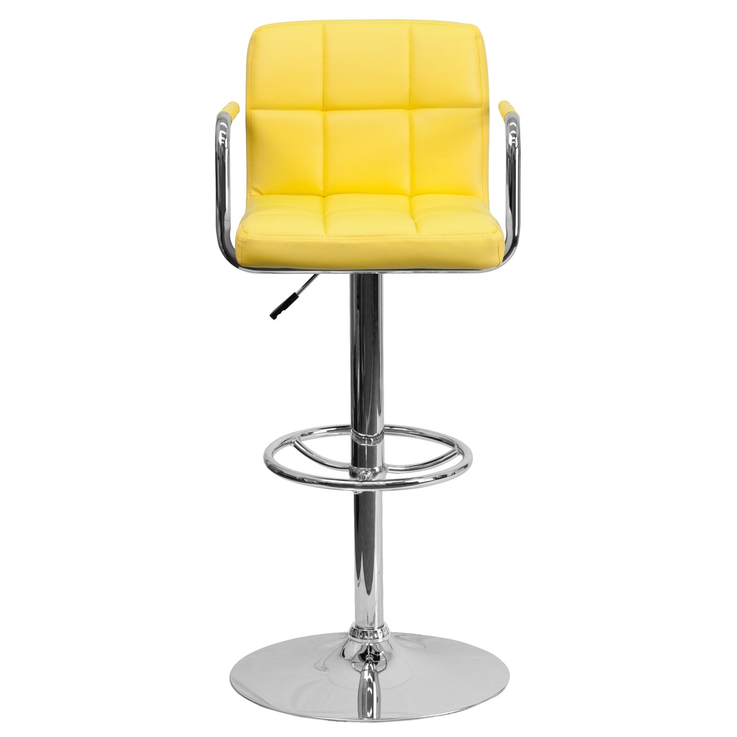 Yellow Quilted Vinyl Barstool CH-102029-YEL-GG