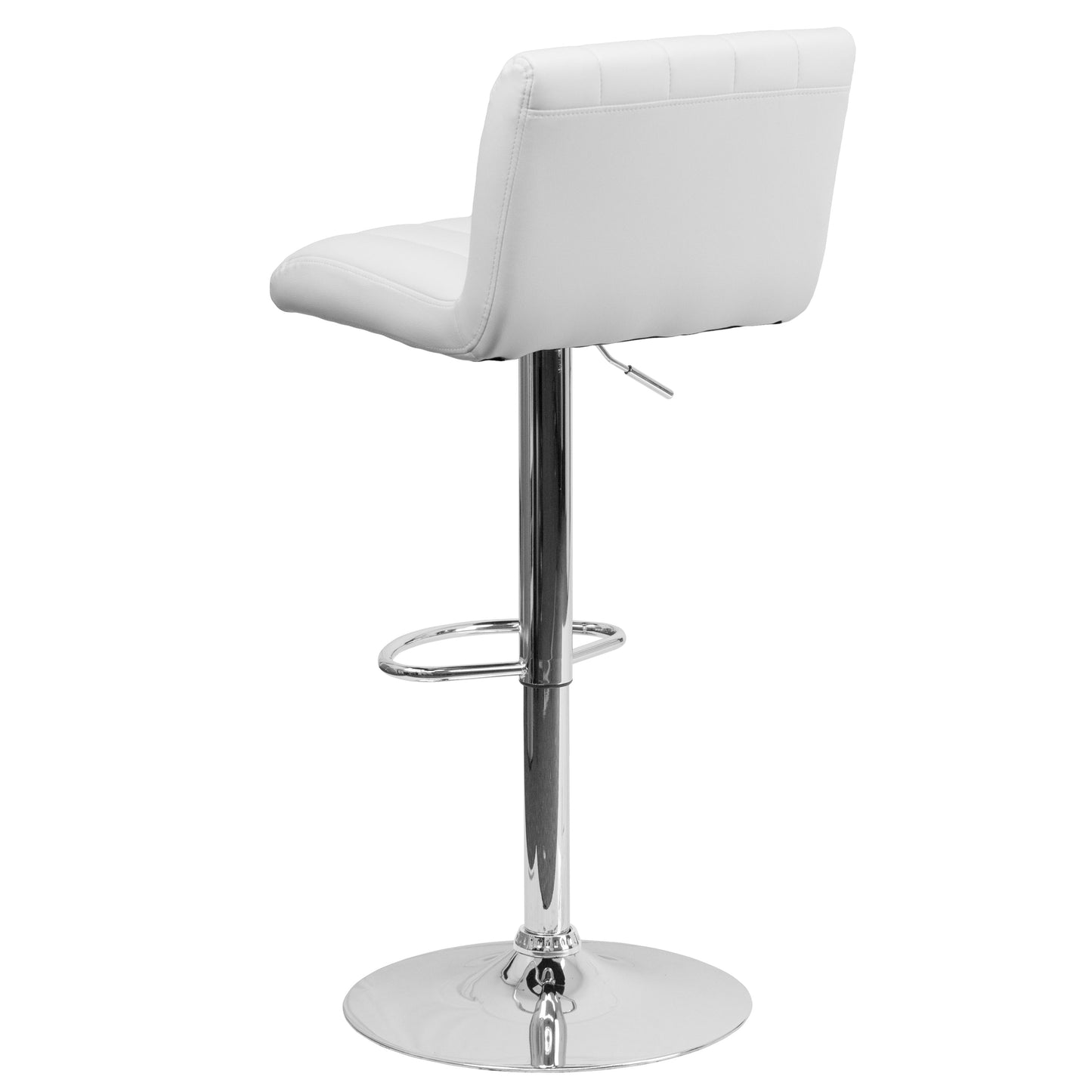 White Vinyl Barstool CH-112010-WH-GG