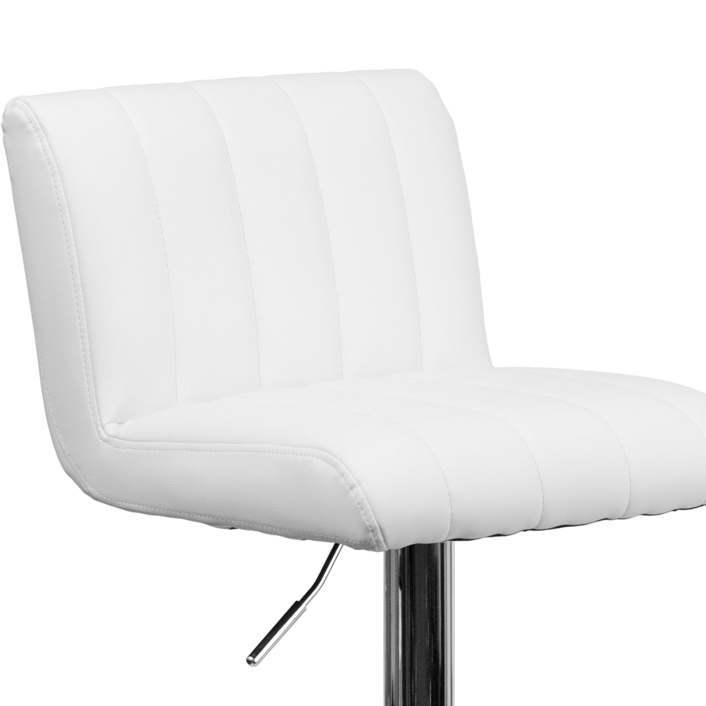 White Vinyl Barstool CH-112010-WH-GG