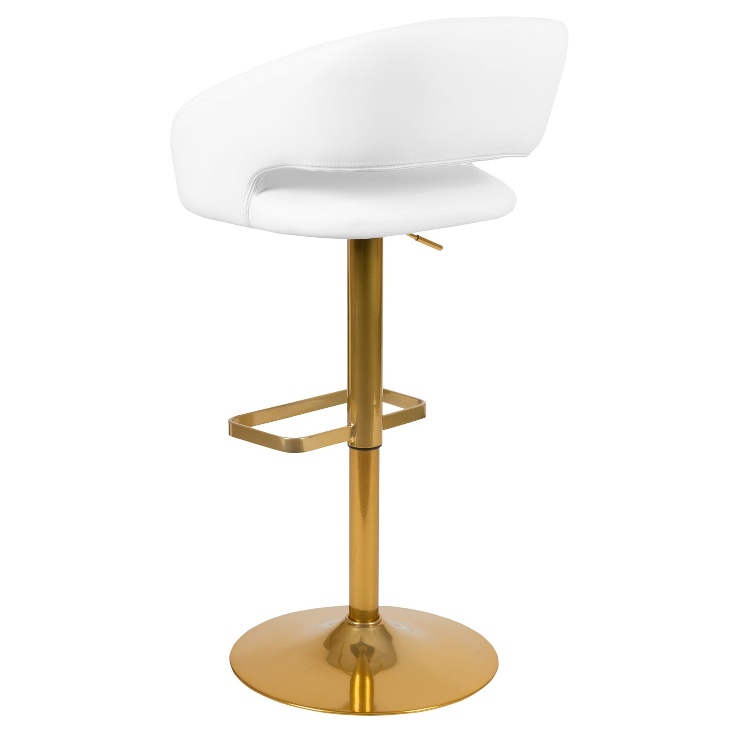 White Vinyl Barstool CH-122070-WH-G-GG