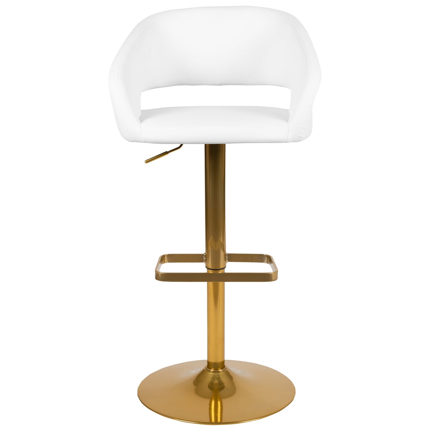 White Vinyl Barstool CH-122070-WH-G-GG