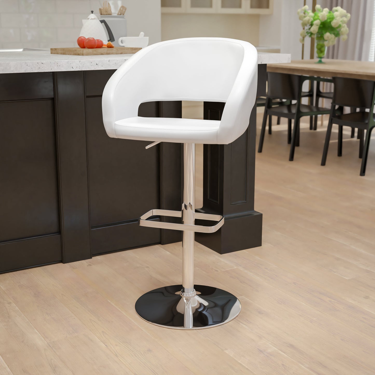 White Vinyl Barstool CH-122070-WH-GG