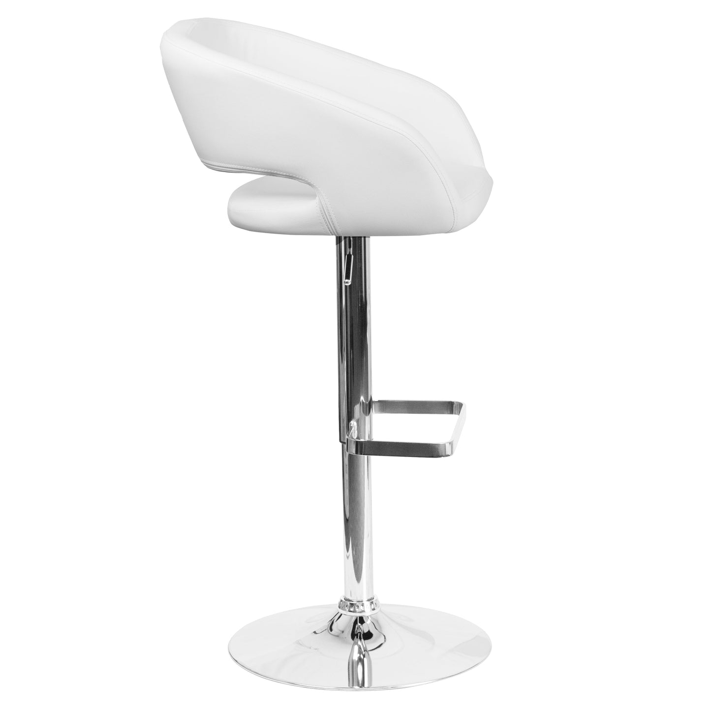 White Vinyl Barstool CH-122070-WH-GG