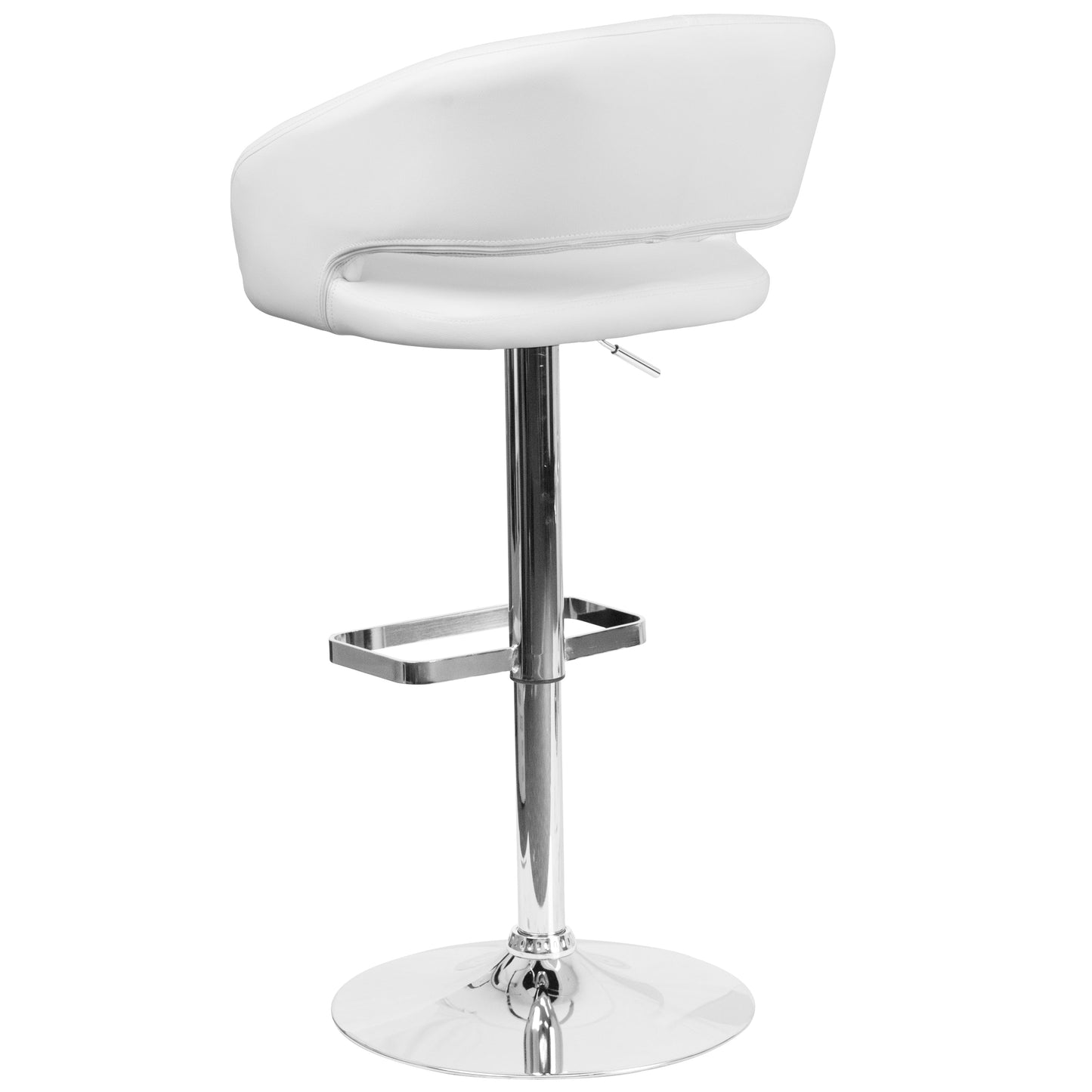 White Vinyl Barstool CH-122070-WH-GG