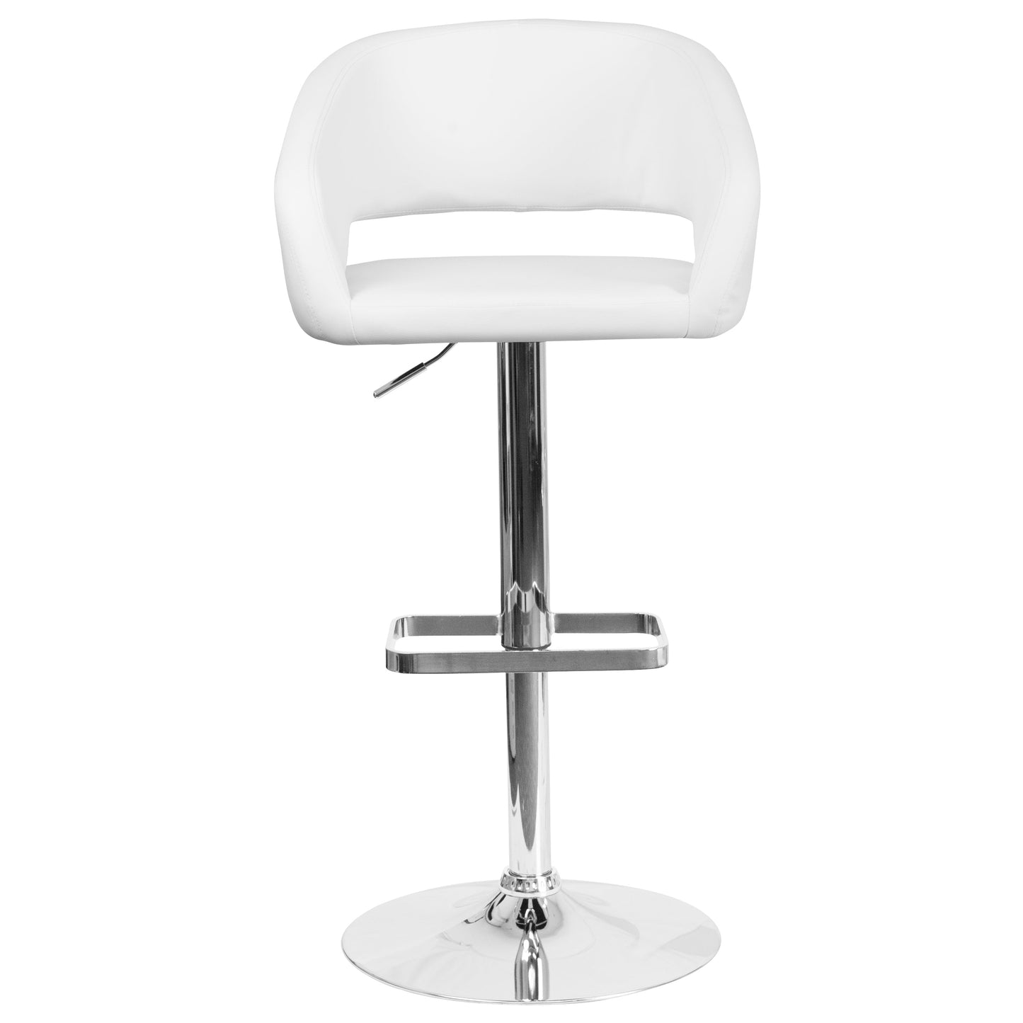 White Vinyl Barstool CH-122070-WH-GG