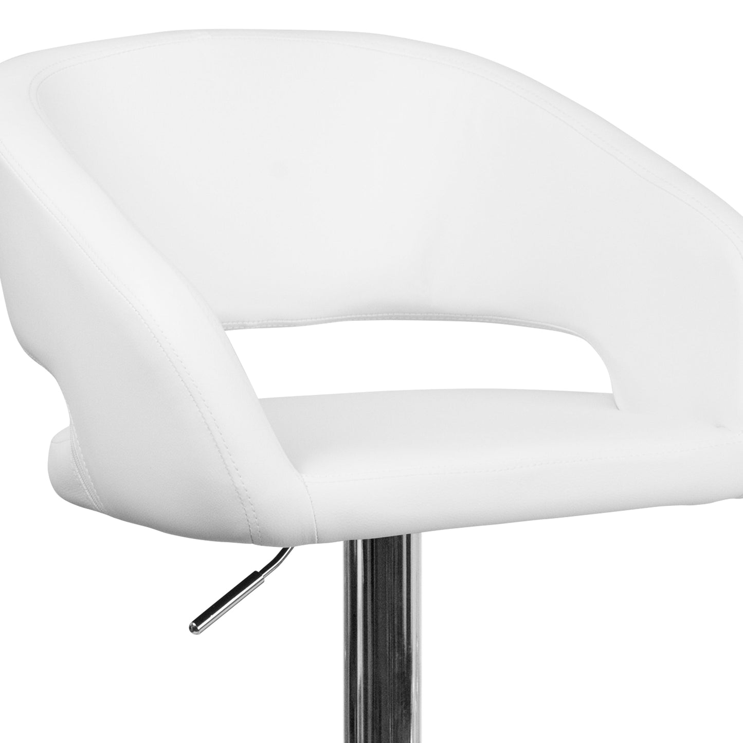 White Vinyl Barstool CH-122070-WH-GG