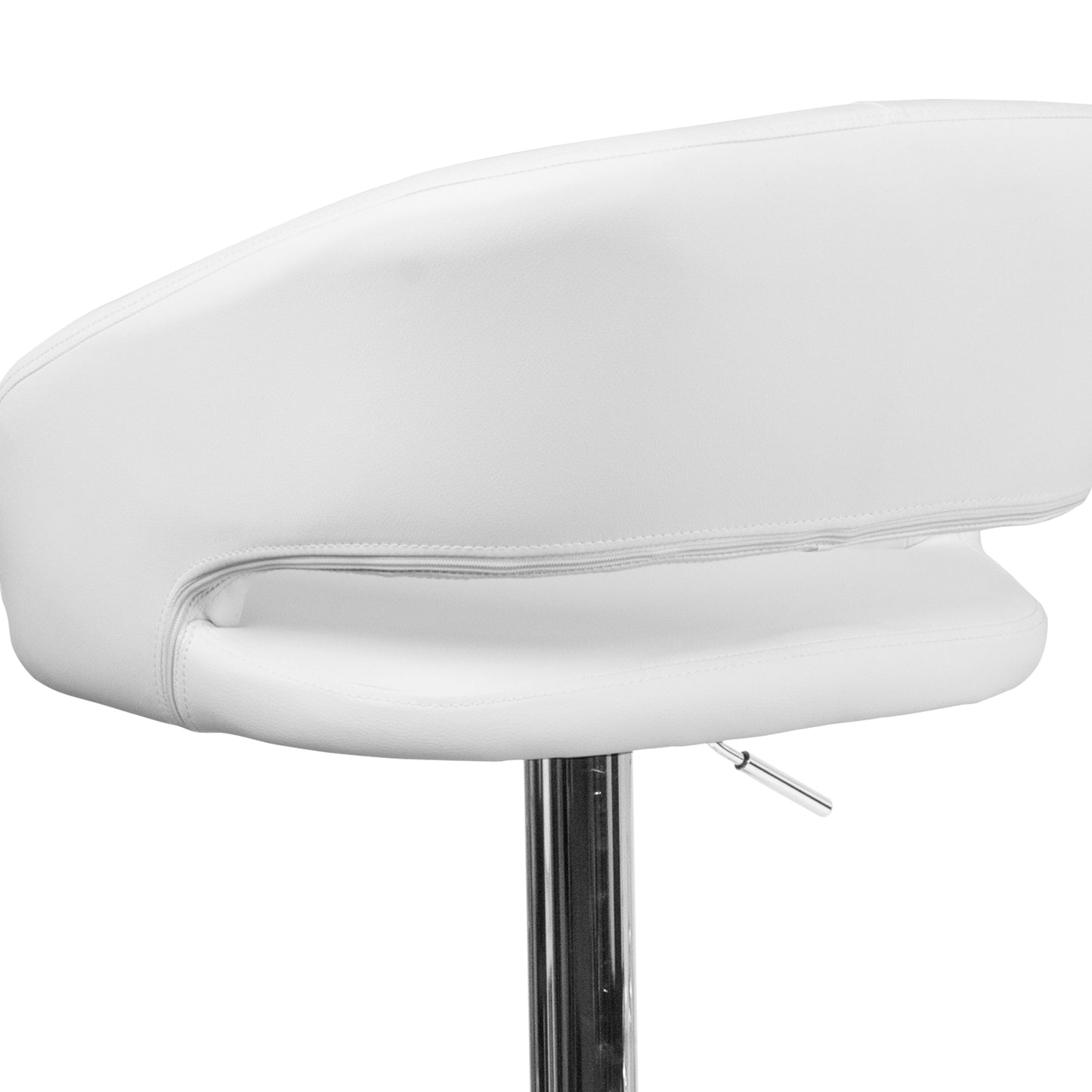 White Vinyl Barstool CH-122070-WH-GG