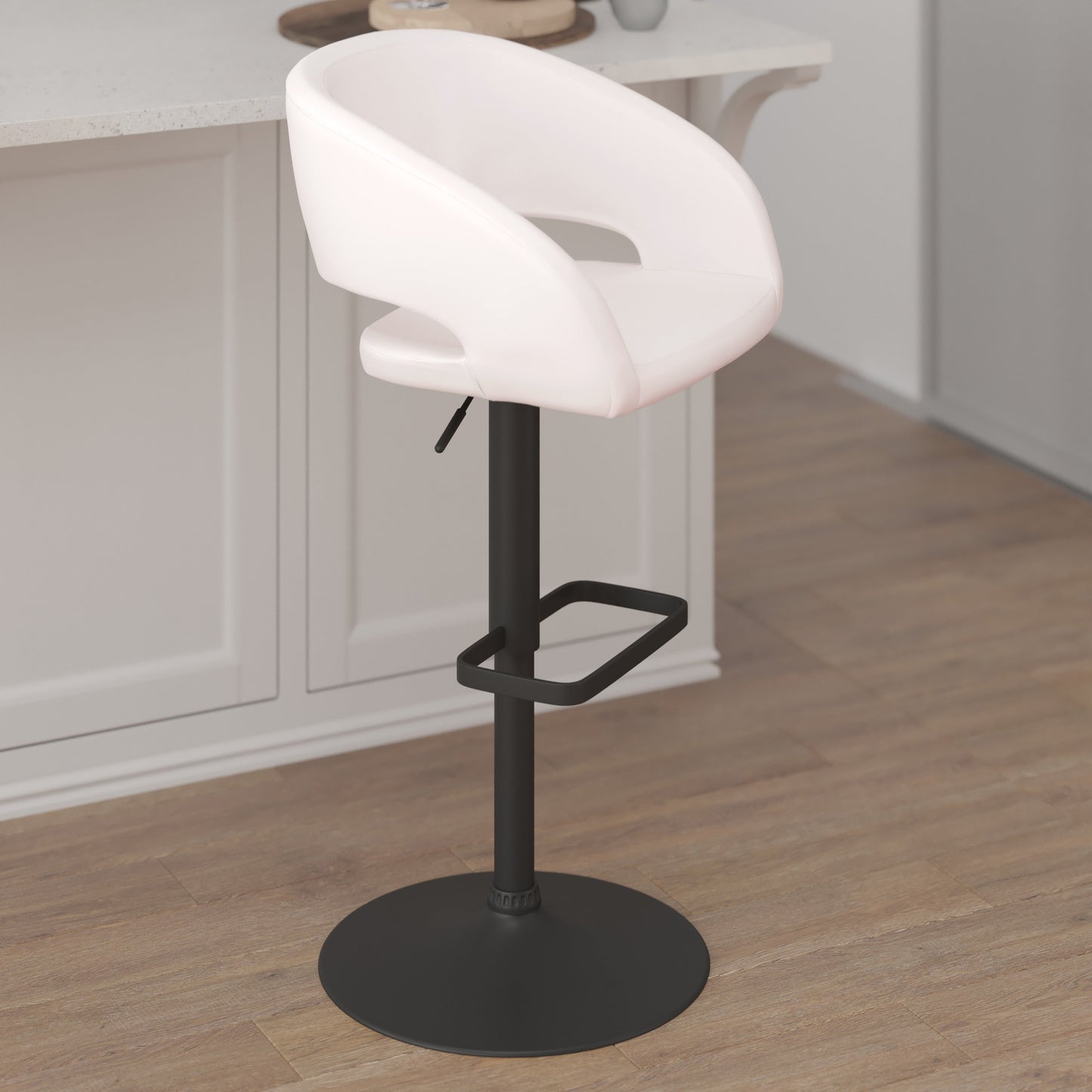 White Vinyl Barstool CH-122070-WHBK-GG