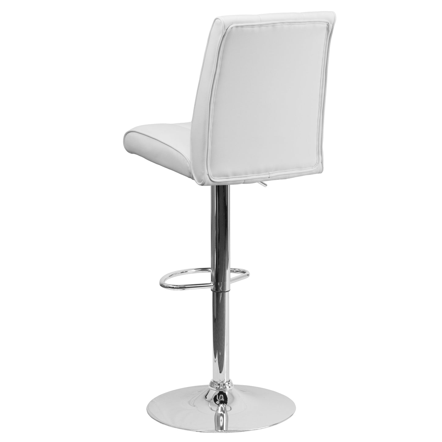 White Vinyl Barstool CH-122090-WH-GG