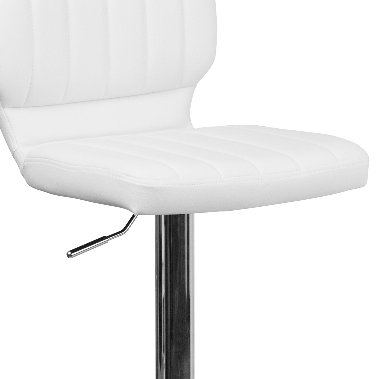 White Vinyl Barstool CH-132330-WH-GG