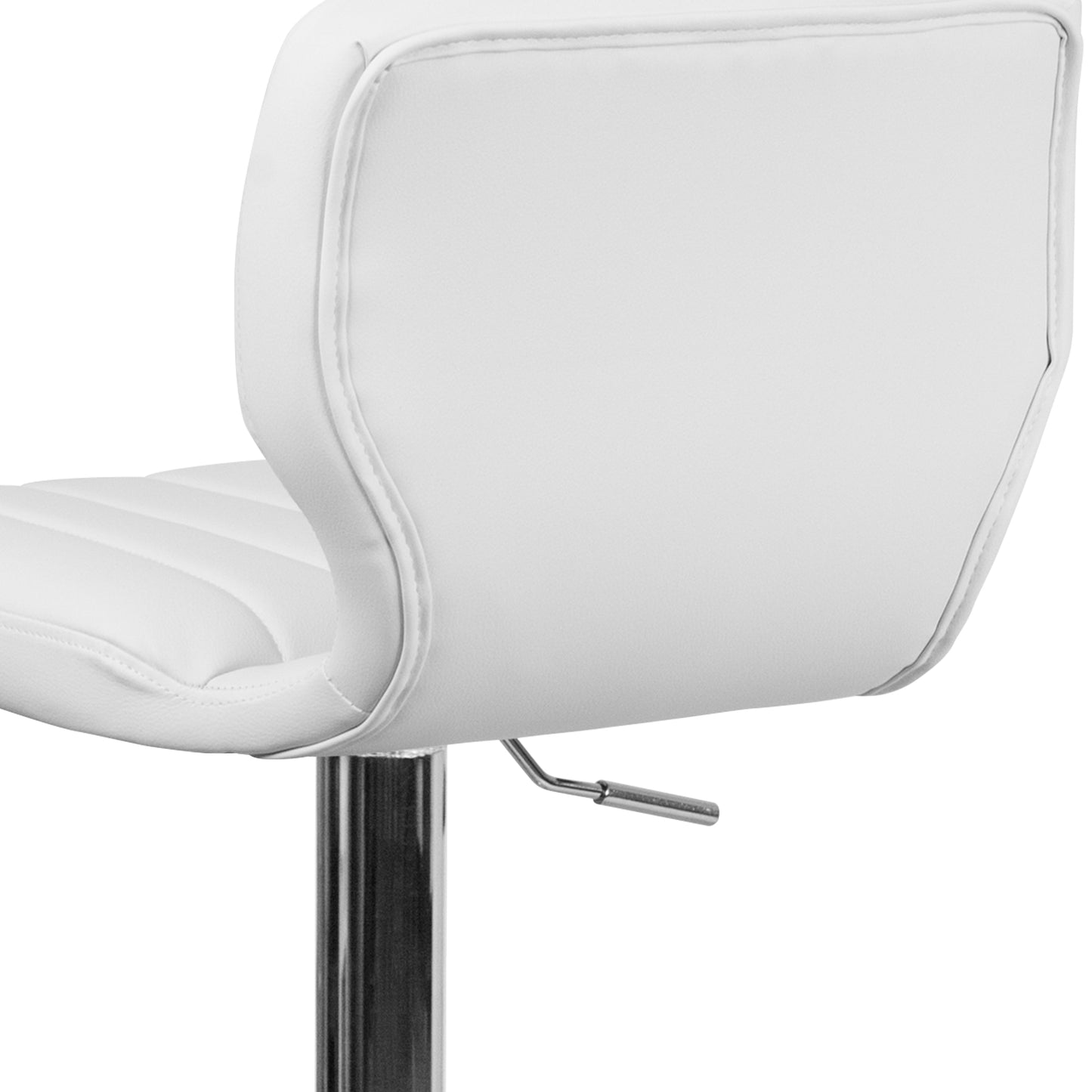 White Vinyl Barstool CH-132330-WH-GG