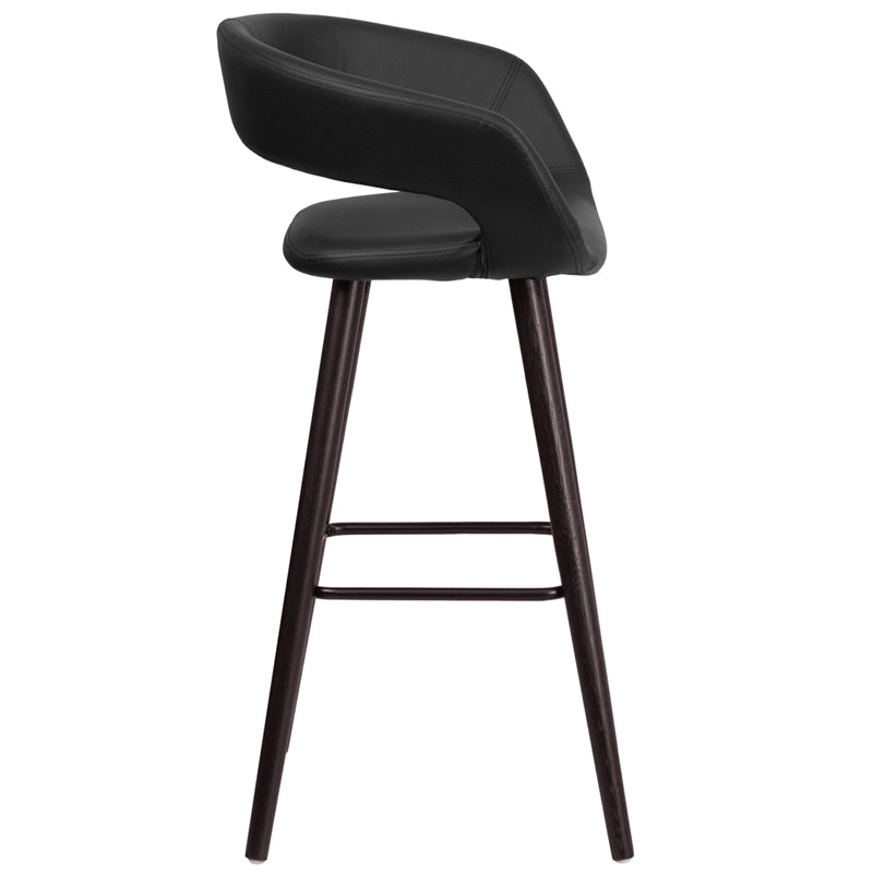 29"H Black Vinyl Barstool CH-152560-BK-VY-GG