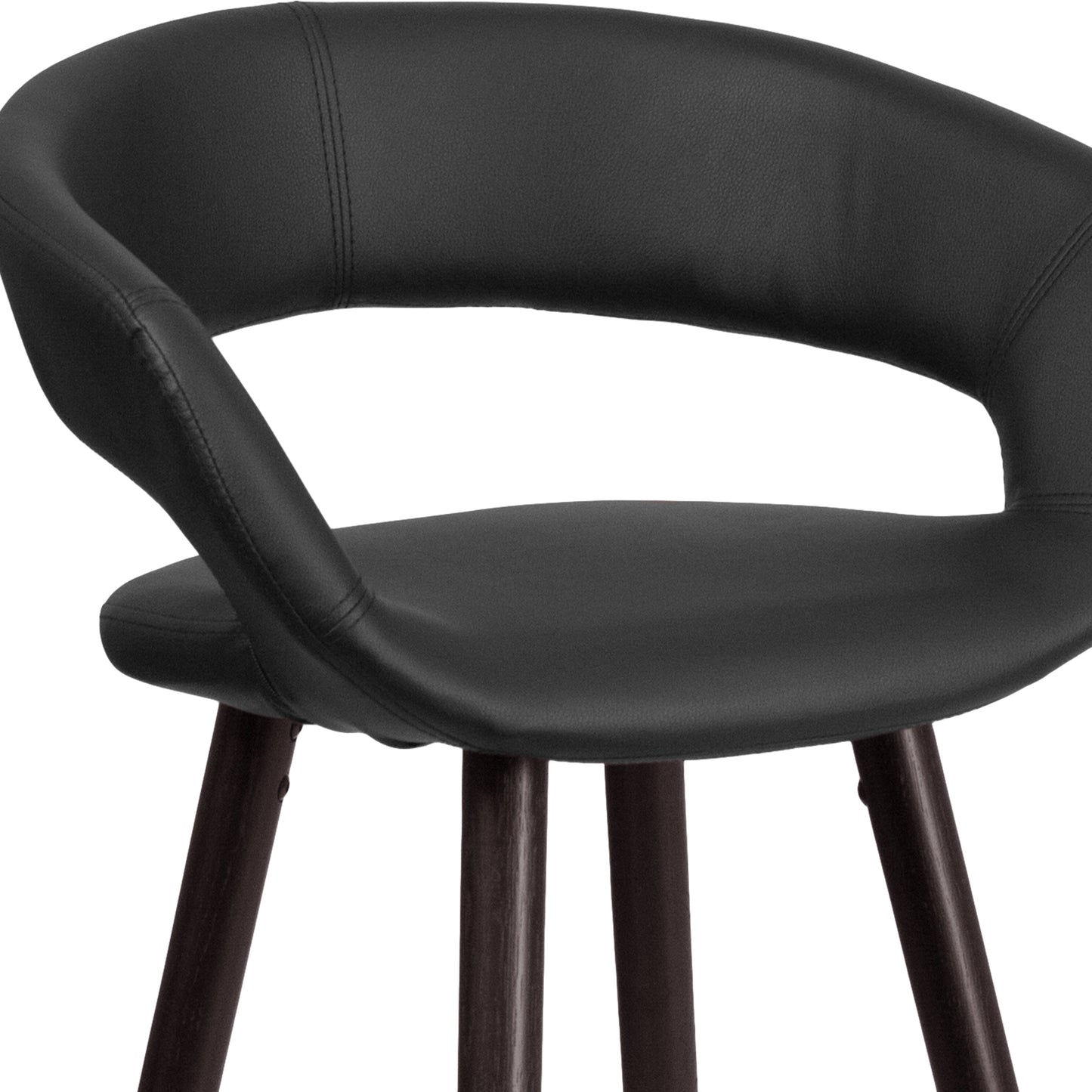 29"H Black Vinyl Barstool CH-152560-BK-VY-GG