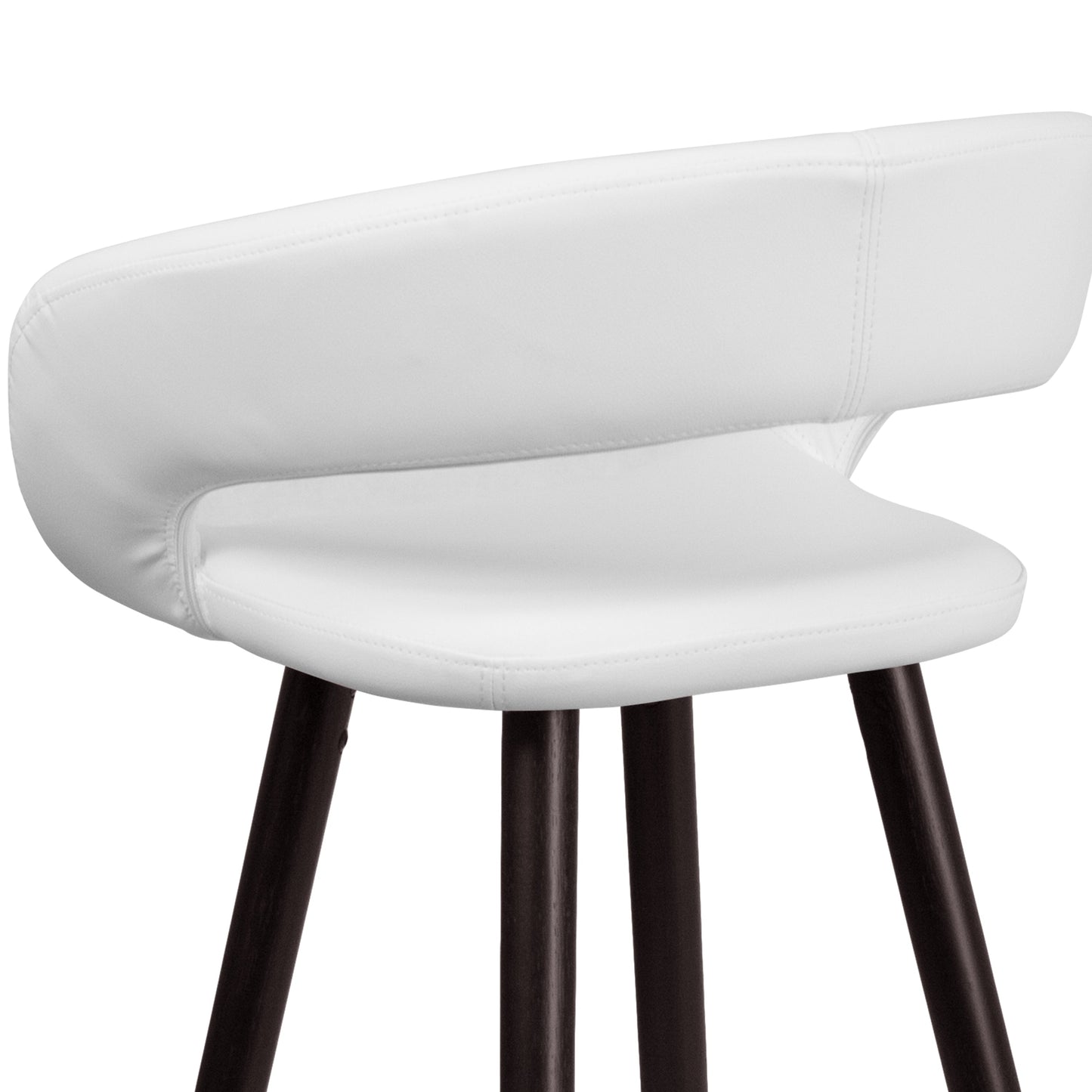 29"H White Vinyl Barstool CH-152560-WH-VY-GG