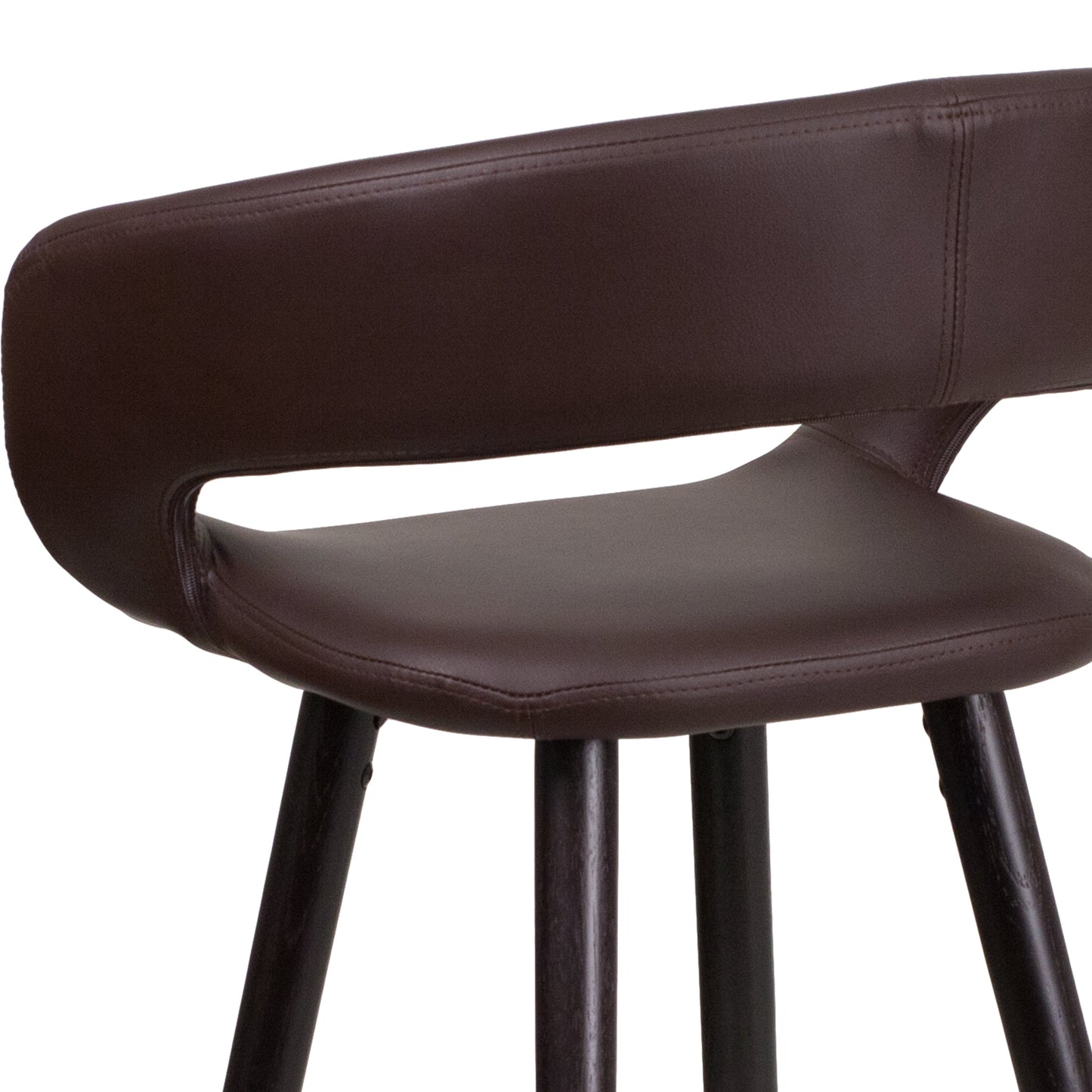 24"H Brown Vinyl Counter Stool CH-152561-BRN-VY-GG