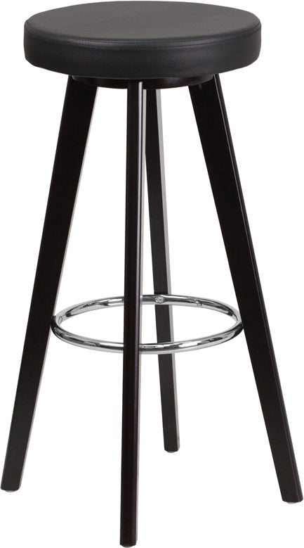 29"H Black Vinyl Barstool CH-152601-BK-VY-GG