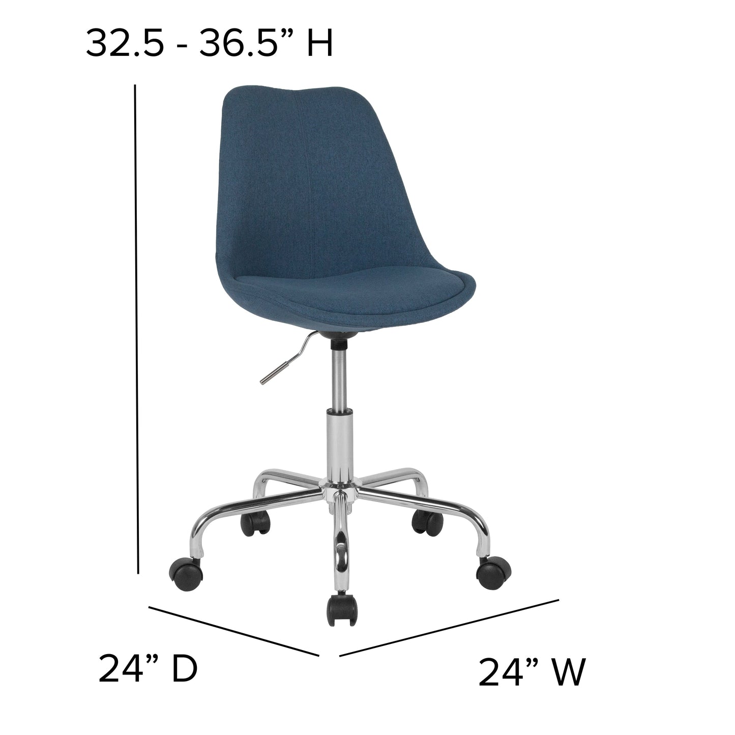 Blue Fabric Task Chair CH-152783-BL-GG