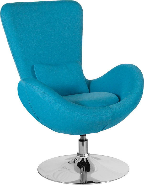 Aqua Fabric Egg Series Chair CH-162430-AQ-FAB-GG