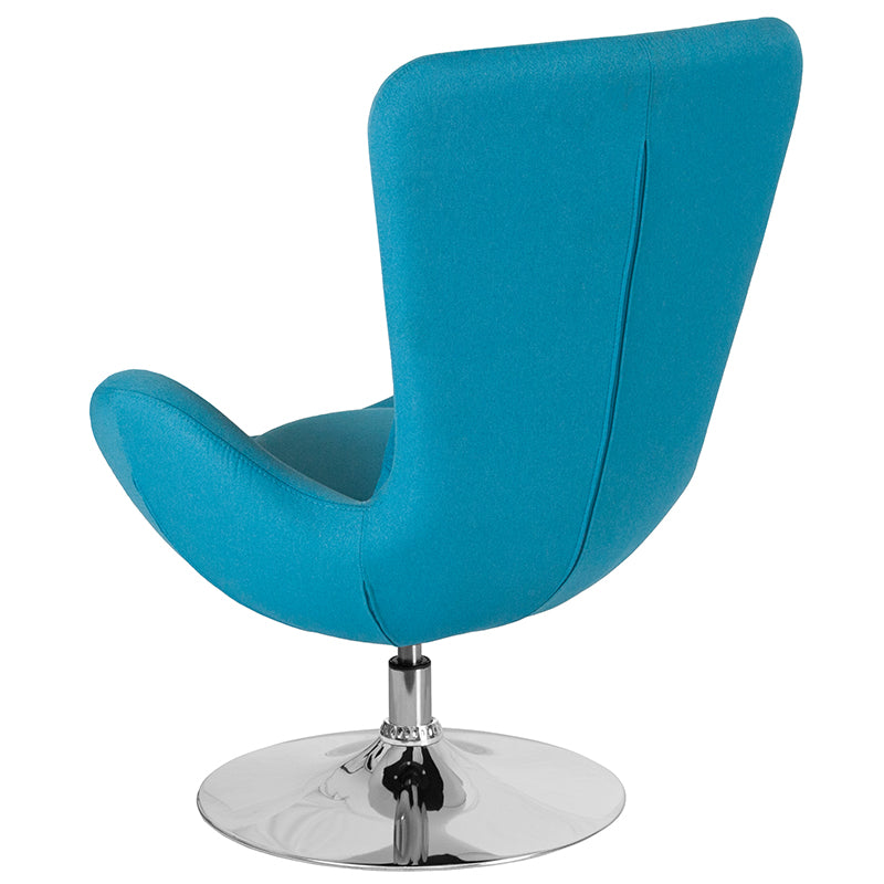 Aqua Fabric Egg Series Chair CH-162430-AQ-FAB-GG