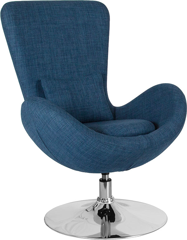 Blue Fabric Egg Series Chair CH-162430-BL-FAB-GG