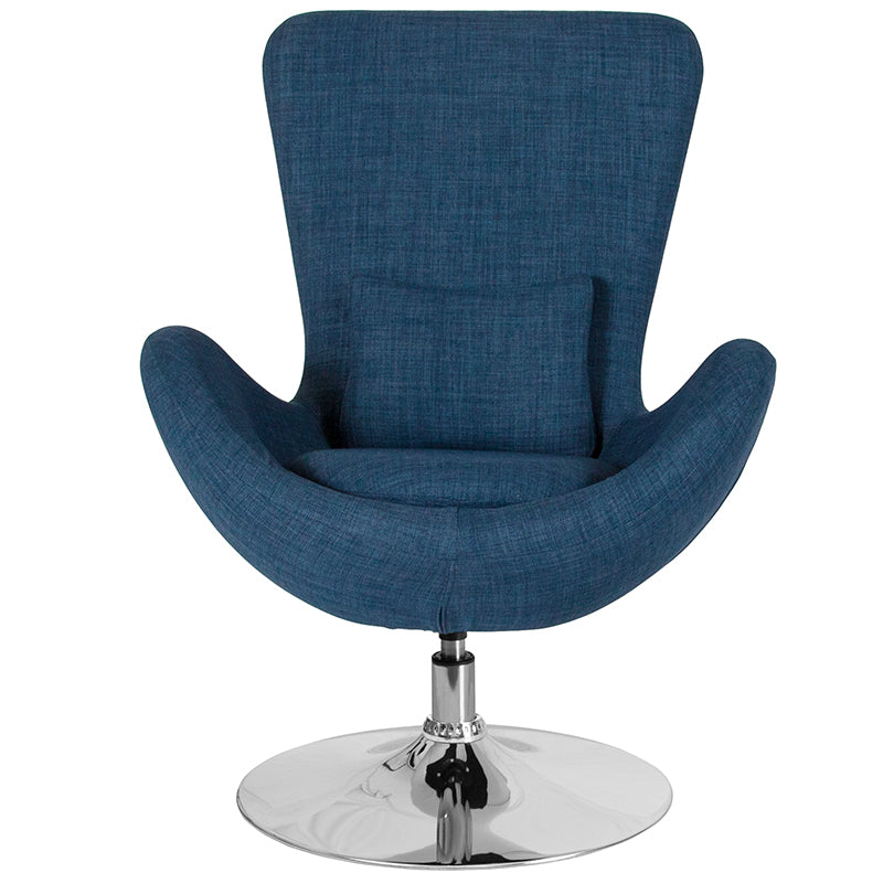 Blue Fabric Egg Series Chair CH-162430-BL-FAB-GG